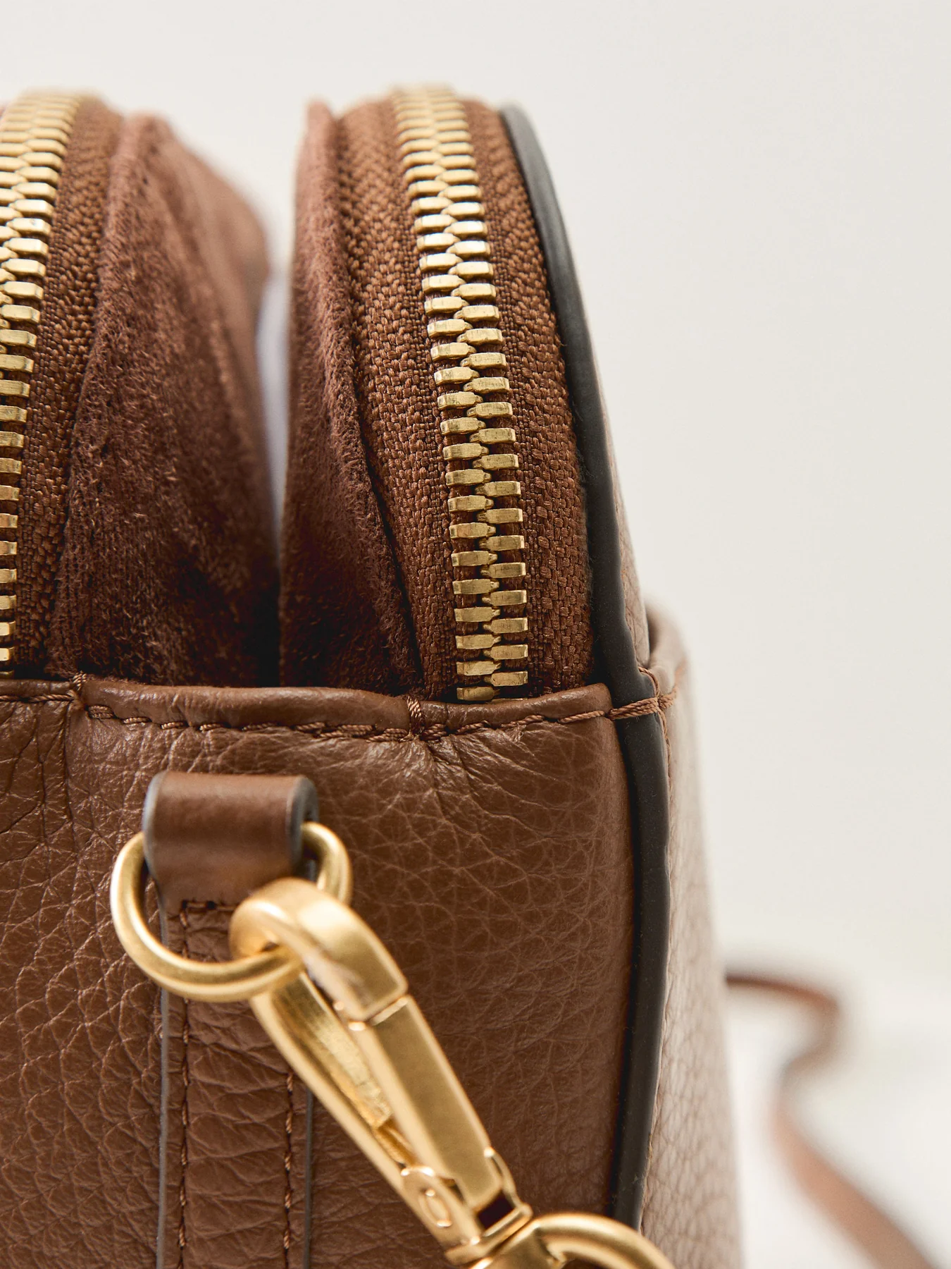Dukes Place Medium Ziptop Crossbody Tan - Image 5