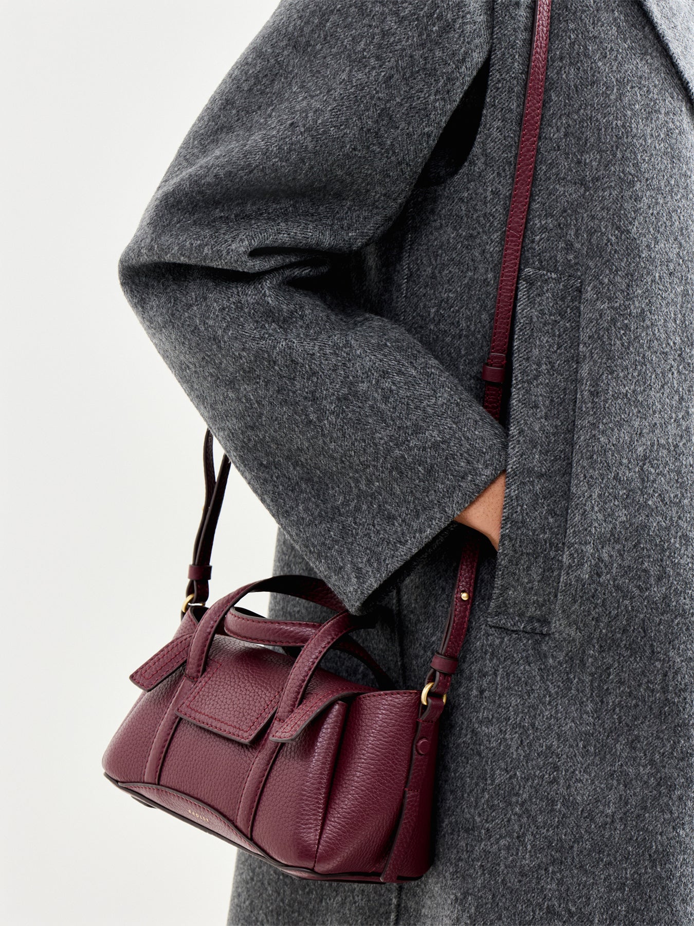 Chancery Small Flapover Grab Burgundy - Image 2