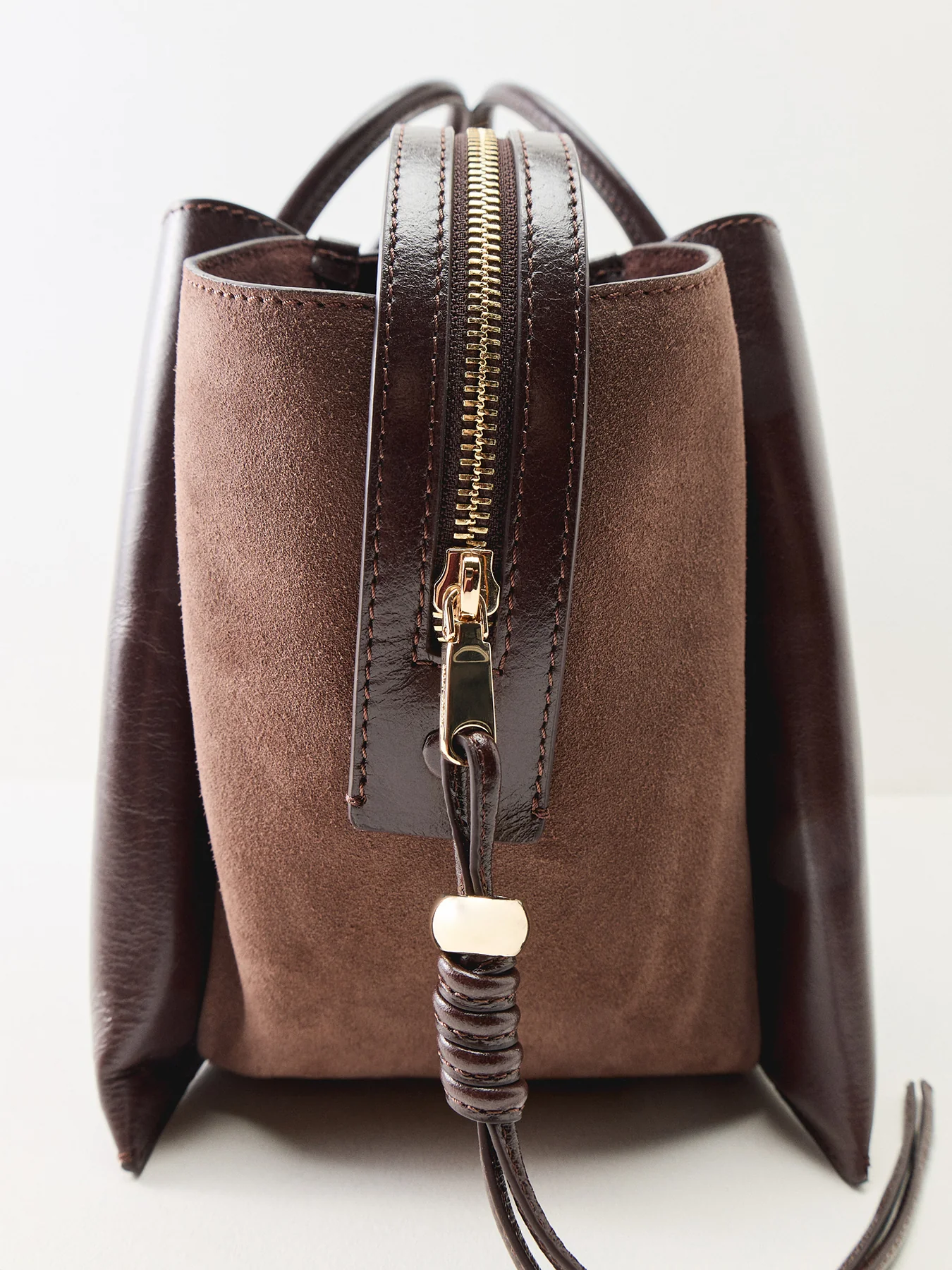 Romilly Large Ziptop Grab Brown - Image 5