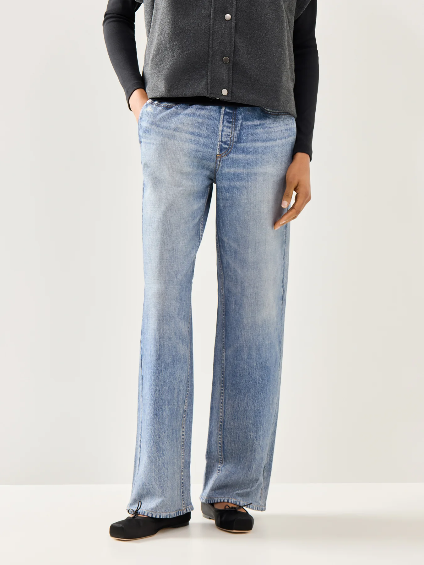 Miramar Terry Wide Leg Pant Scarlet - Image 4
