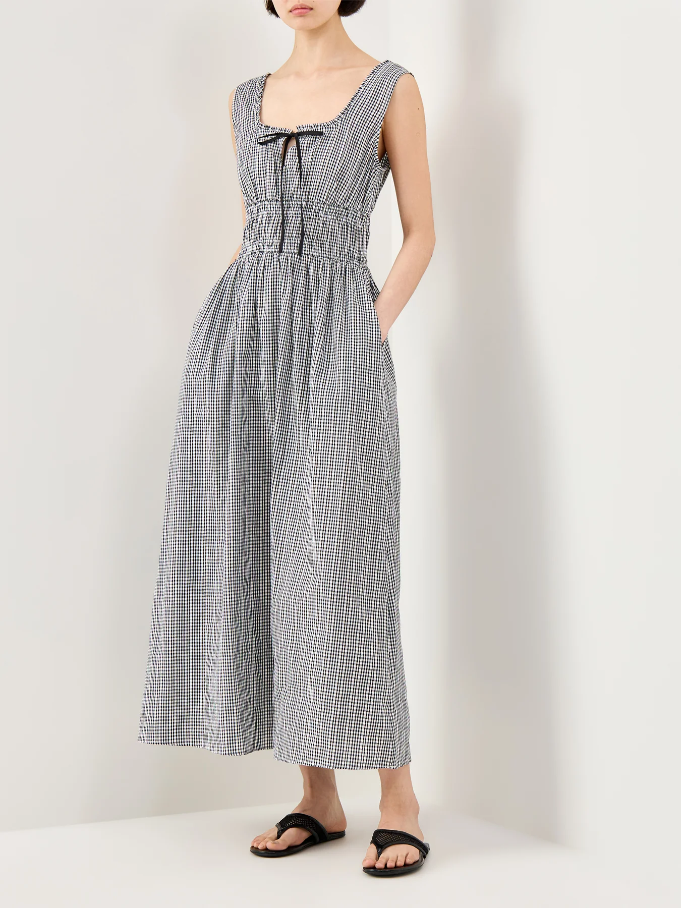 Kenton Fitted Midi Dress Gingham - Image 4