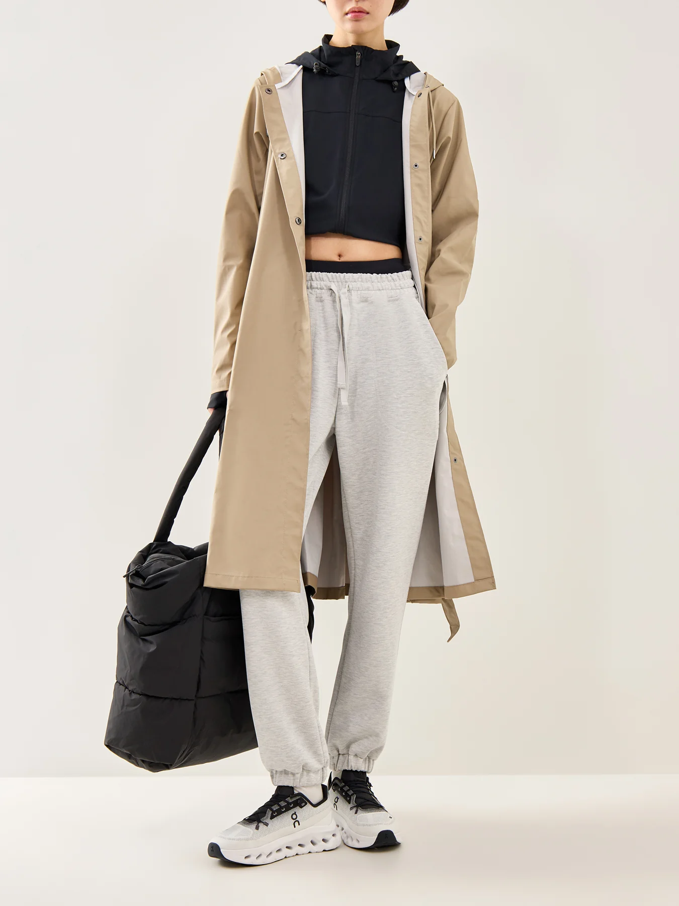 A-Line Longer W Jacket W3 Beige - Image 2