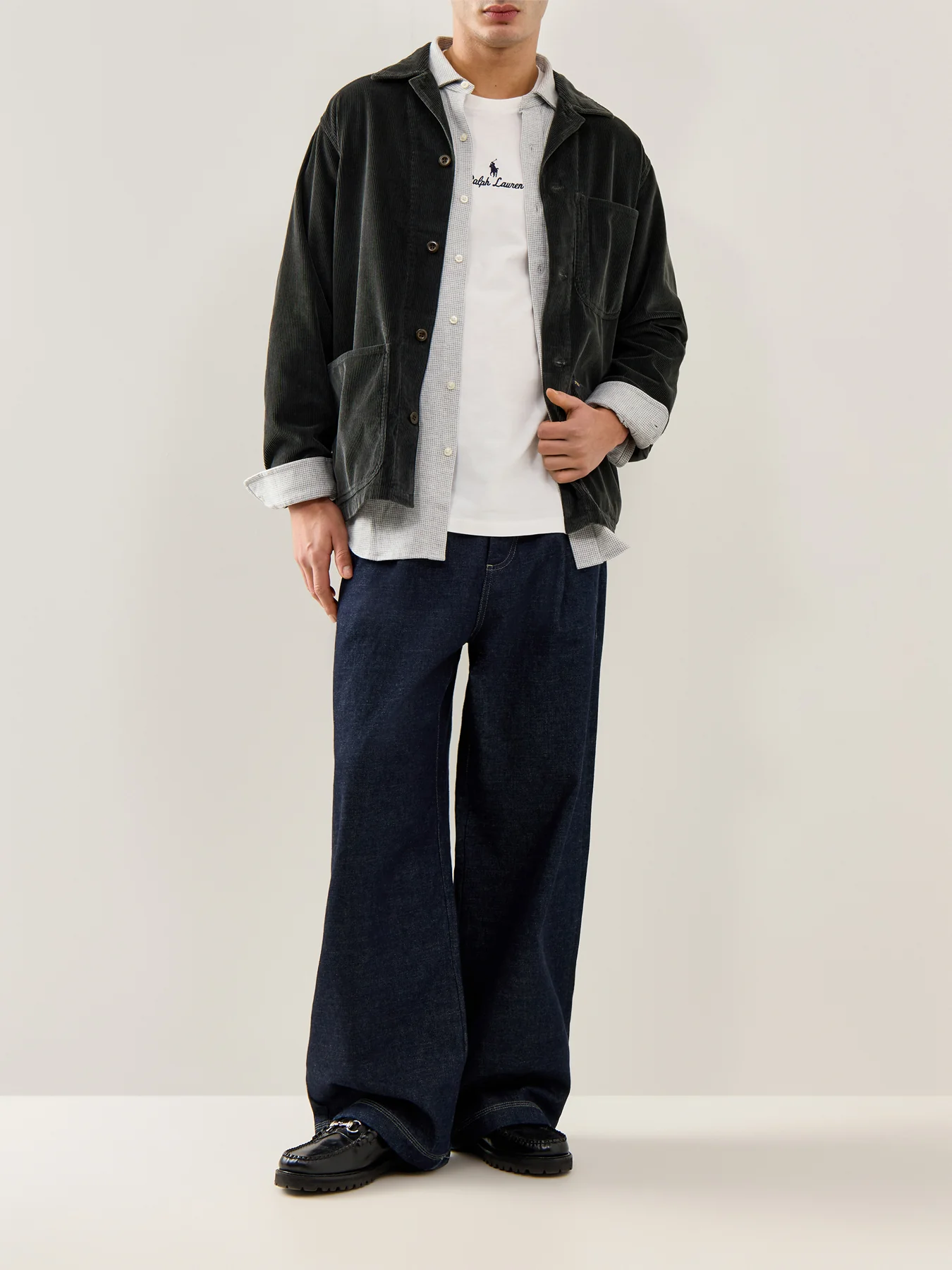 Corduroy Overshirt Grey - Image 2