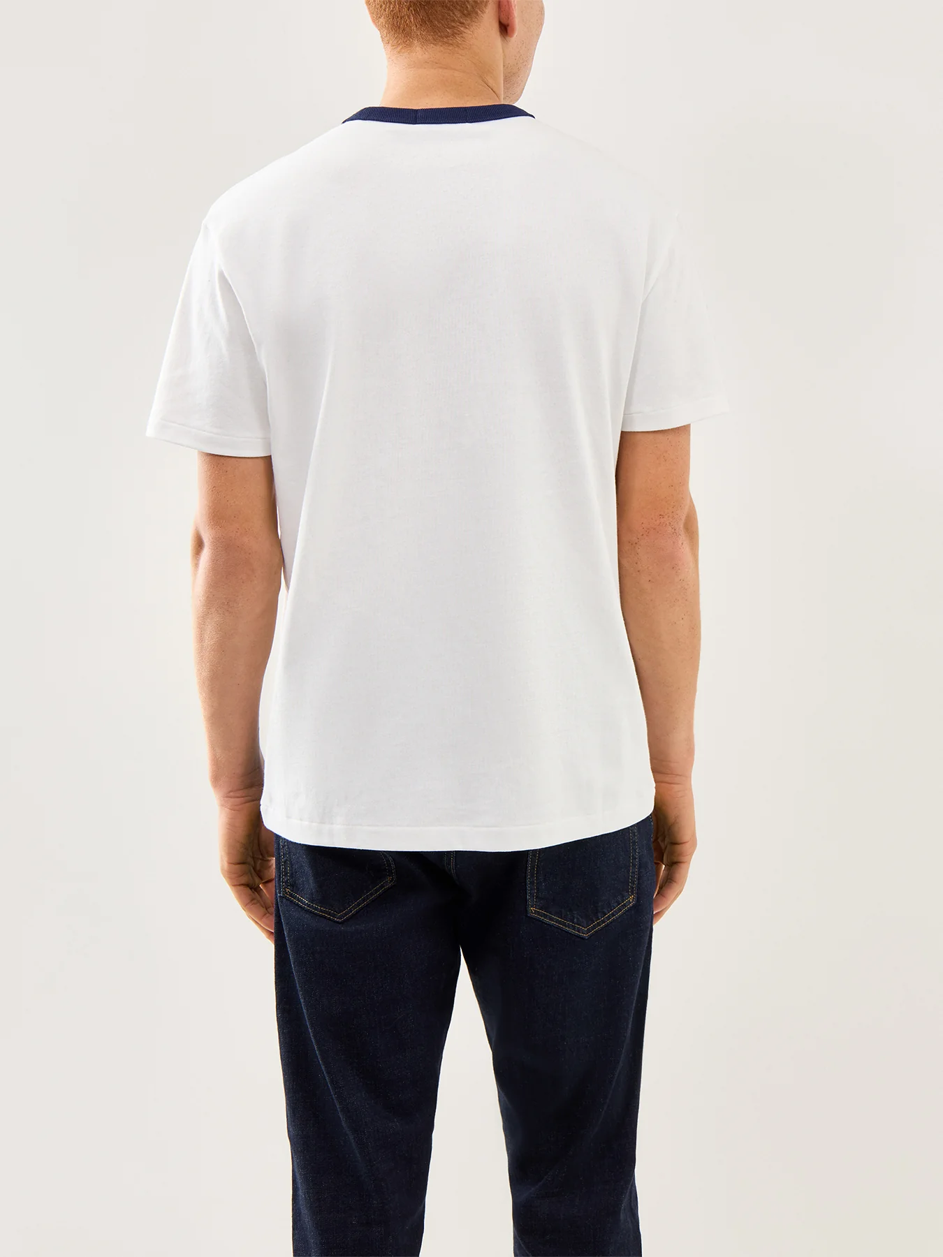 Diagonal Stripe Logo Tee White - Image 5