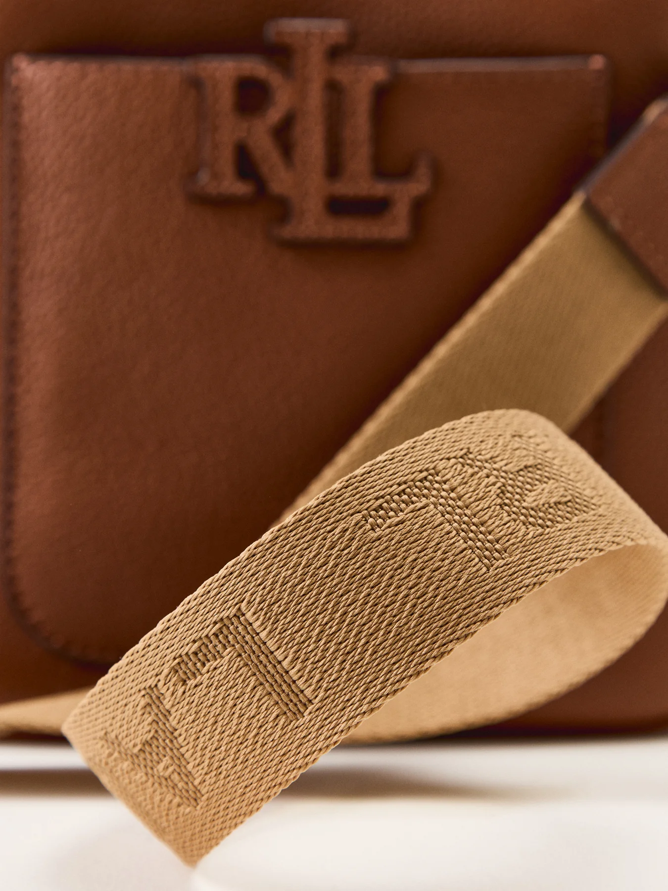 Cameryn Small Leather Crossbody Bag Tan - Image 5