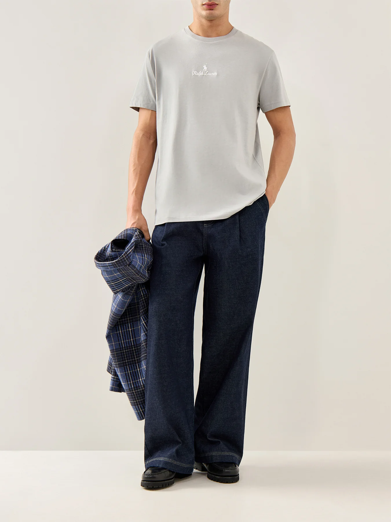 Central Rope Logo T-Shirt Grey - Image 2