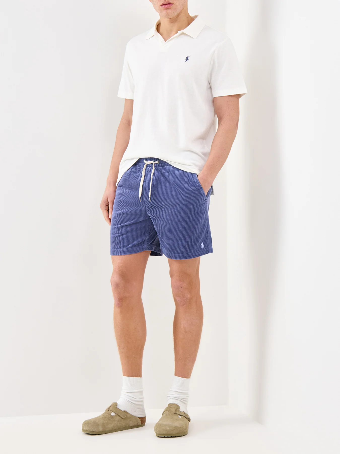 Corduroy Shorts Navy - Image 2