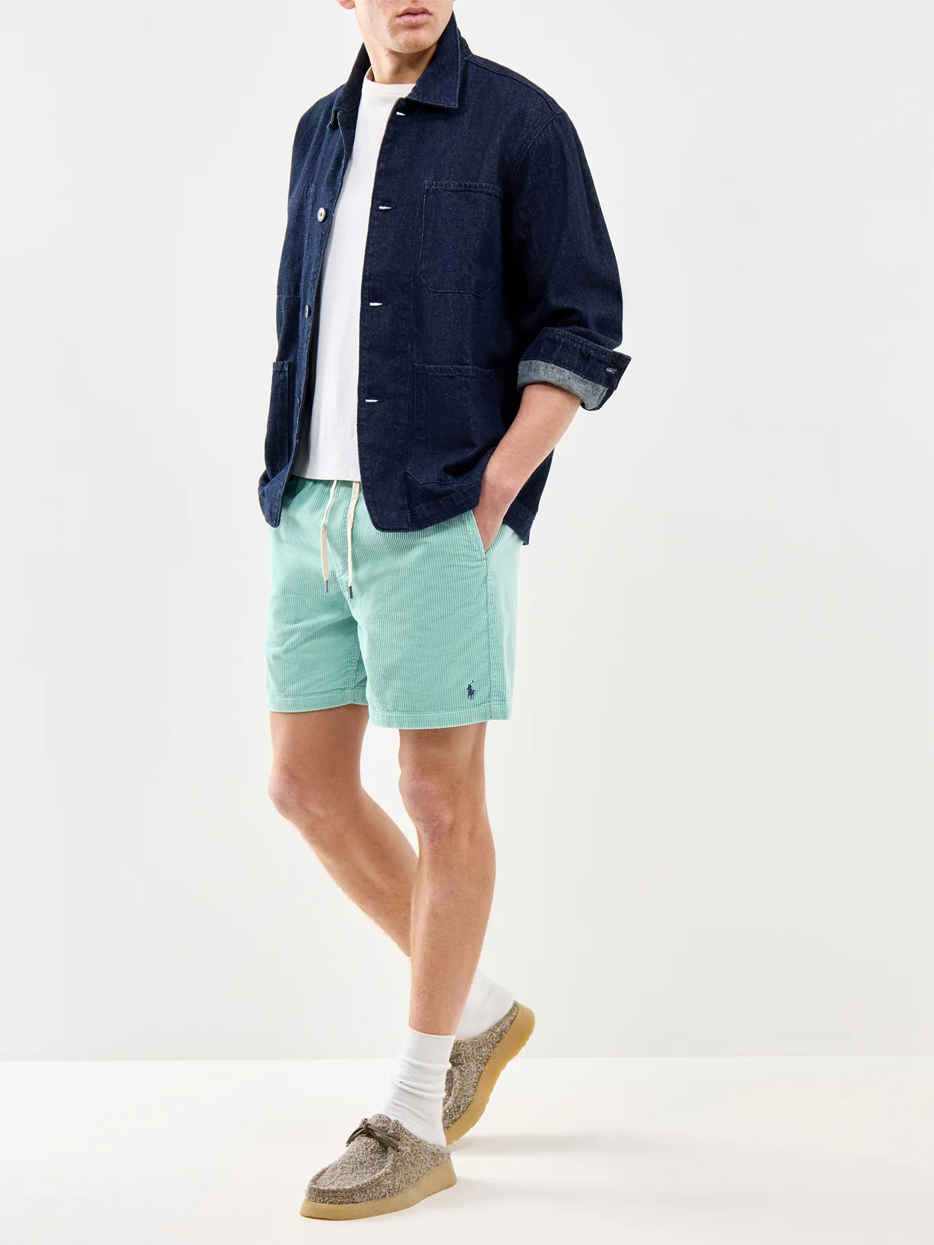 Corduroy Shorts Green - Image 2