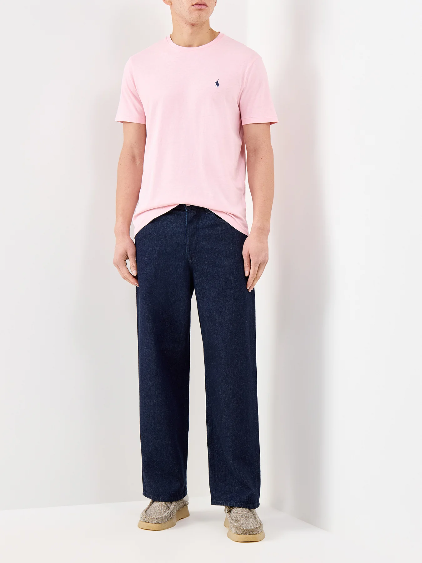 Cotton Linen Pocket T-Shirt Pink - Image 2