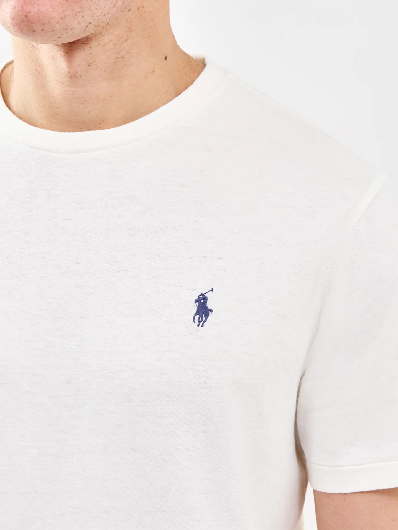 Cotton Linen Pocket T-Shirt Cream - Image 3