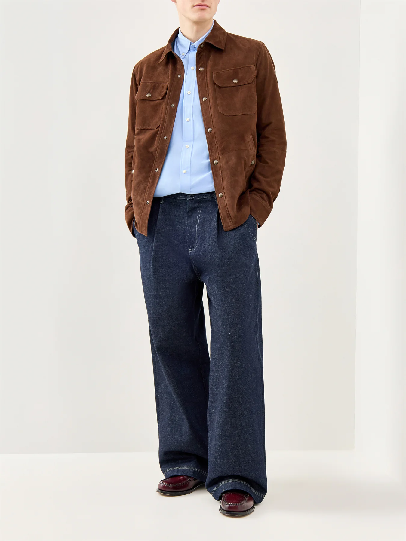 Custom Fit Poplin Shirt Blue - Image 2