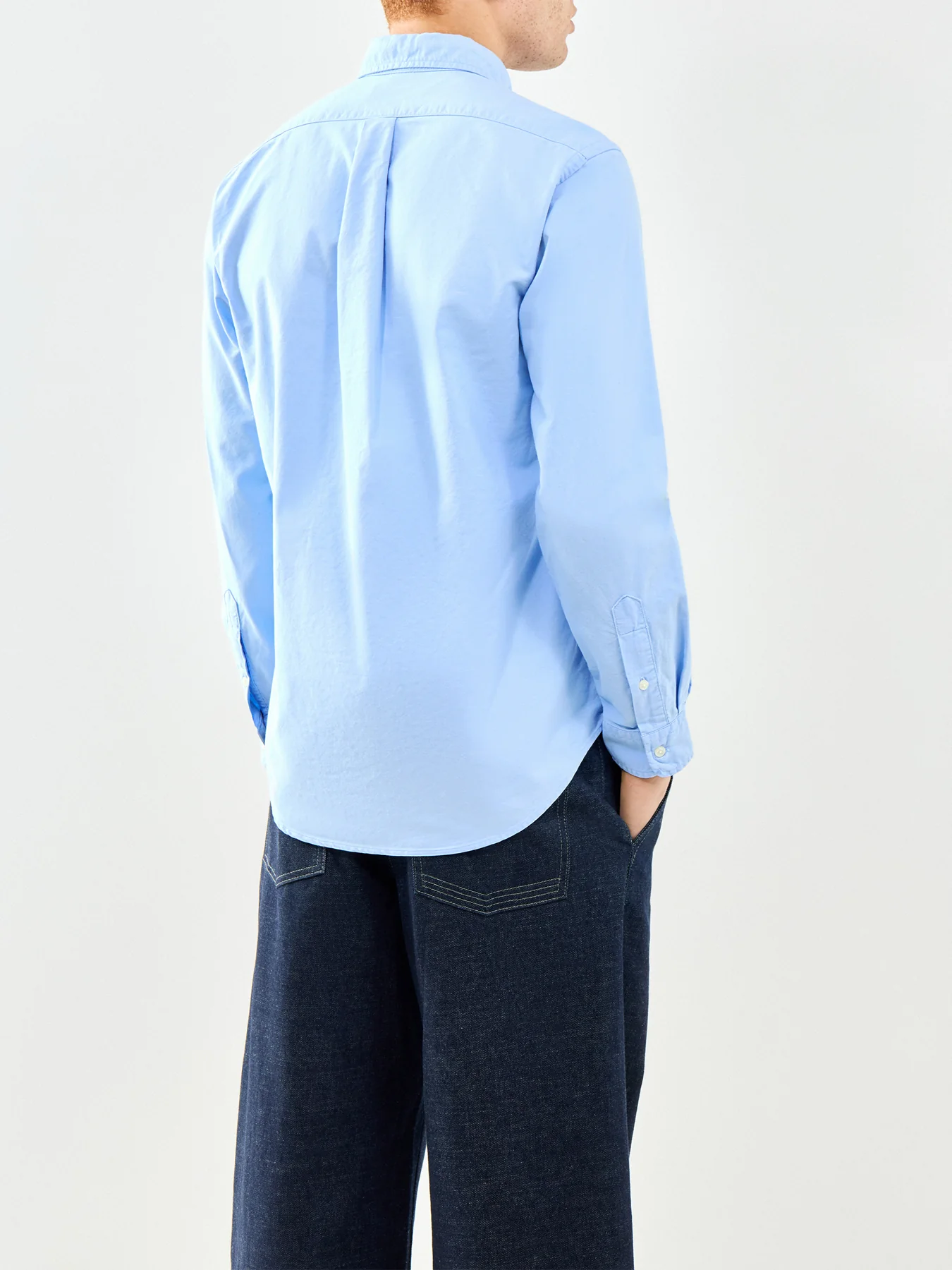 Garment-Dyed Oxford Shirt Blue - Image 5