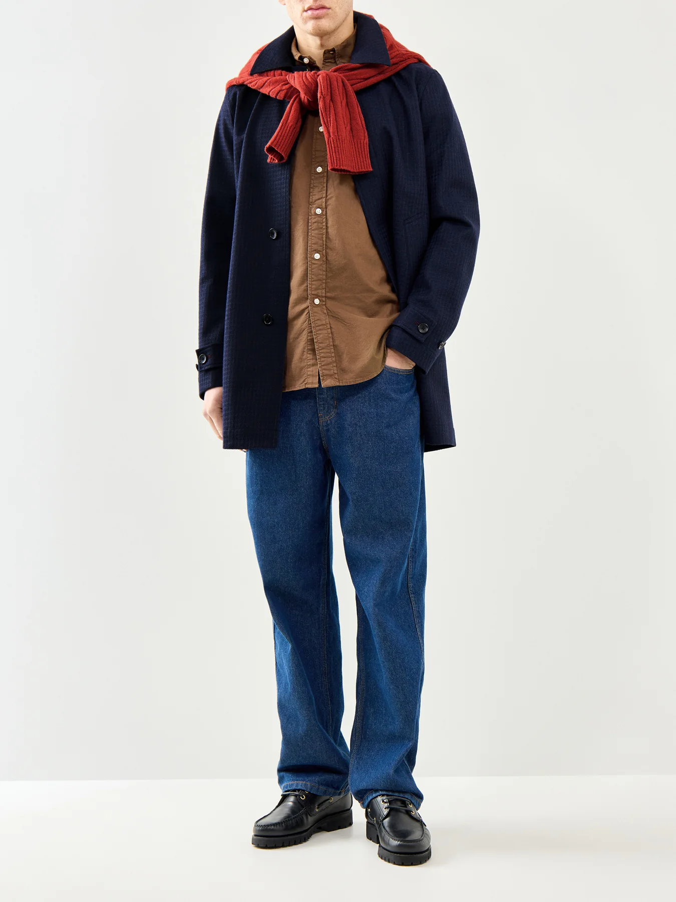 Garment-Dyed Oxford Shirt Brown - Image 2