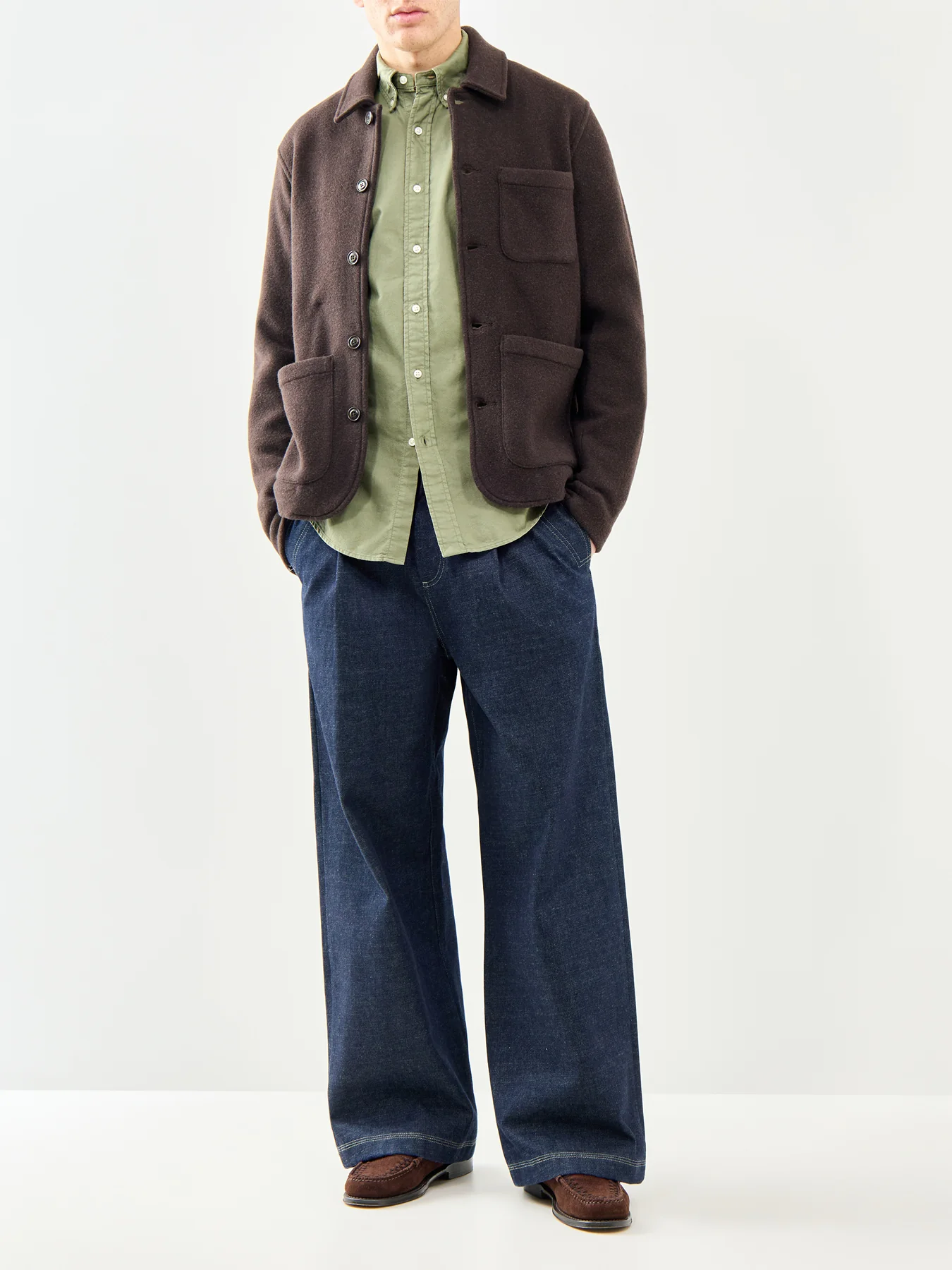 Garment-Dyed Oxford Shirt Khaki - Image 2