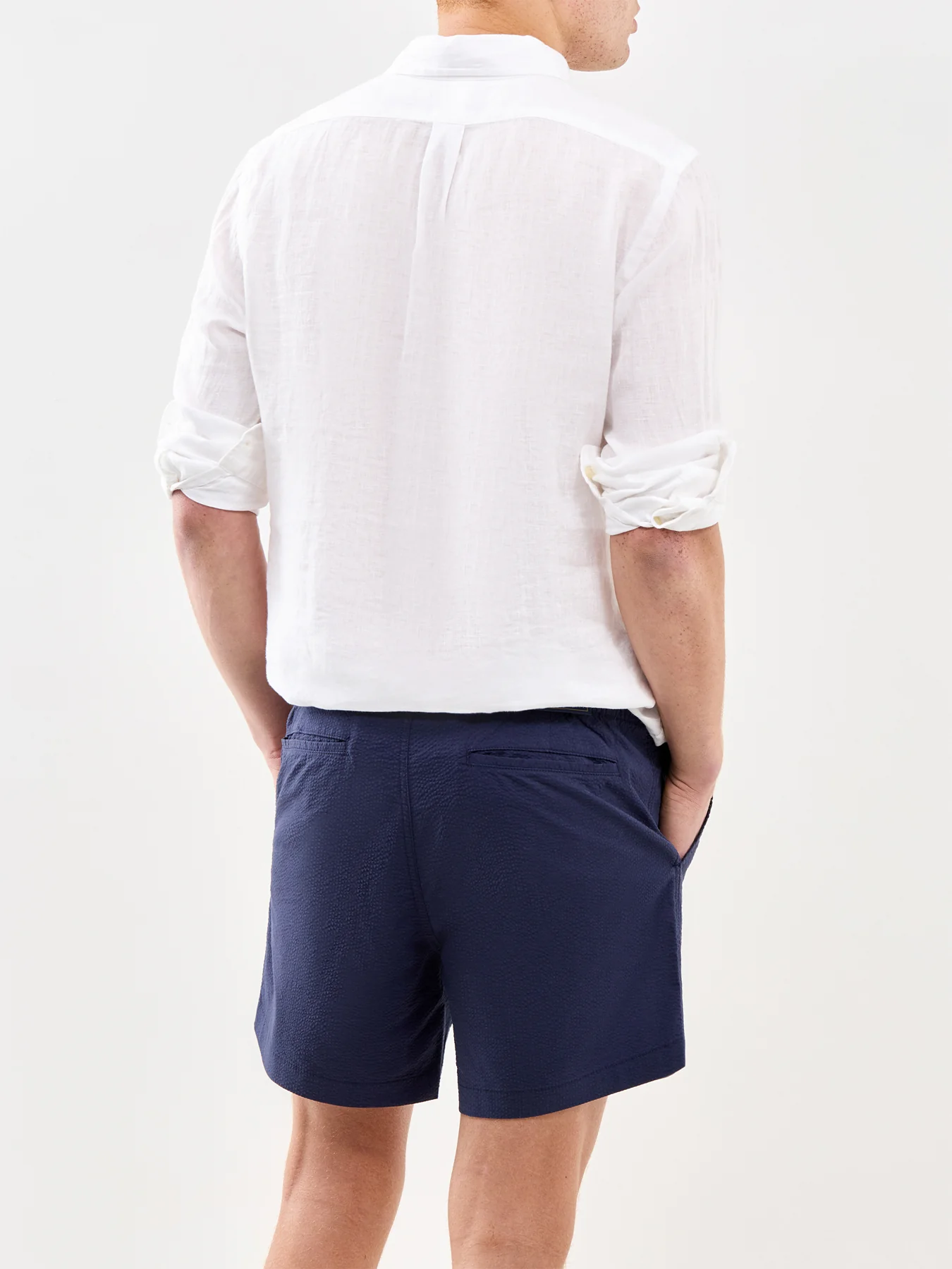 Custom Fit Linen Shirt White - Image 5