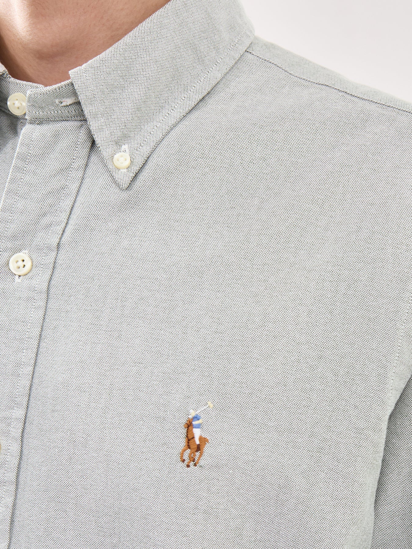 Custom Fit Oxford Shirt Green - Image 3