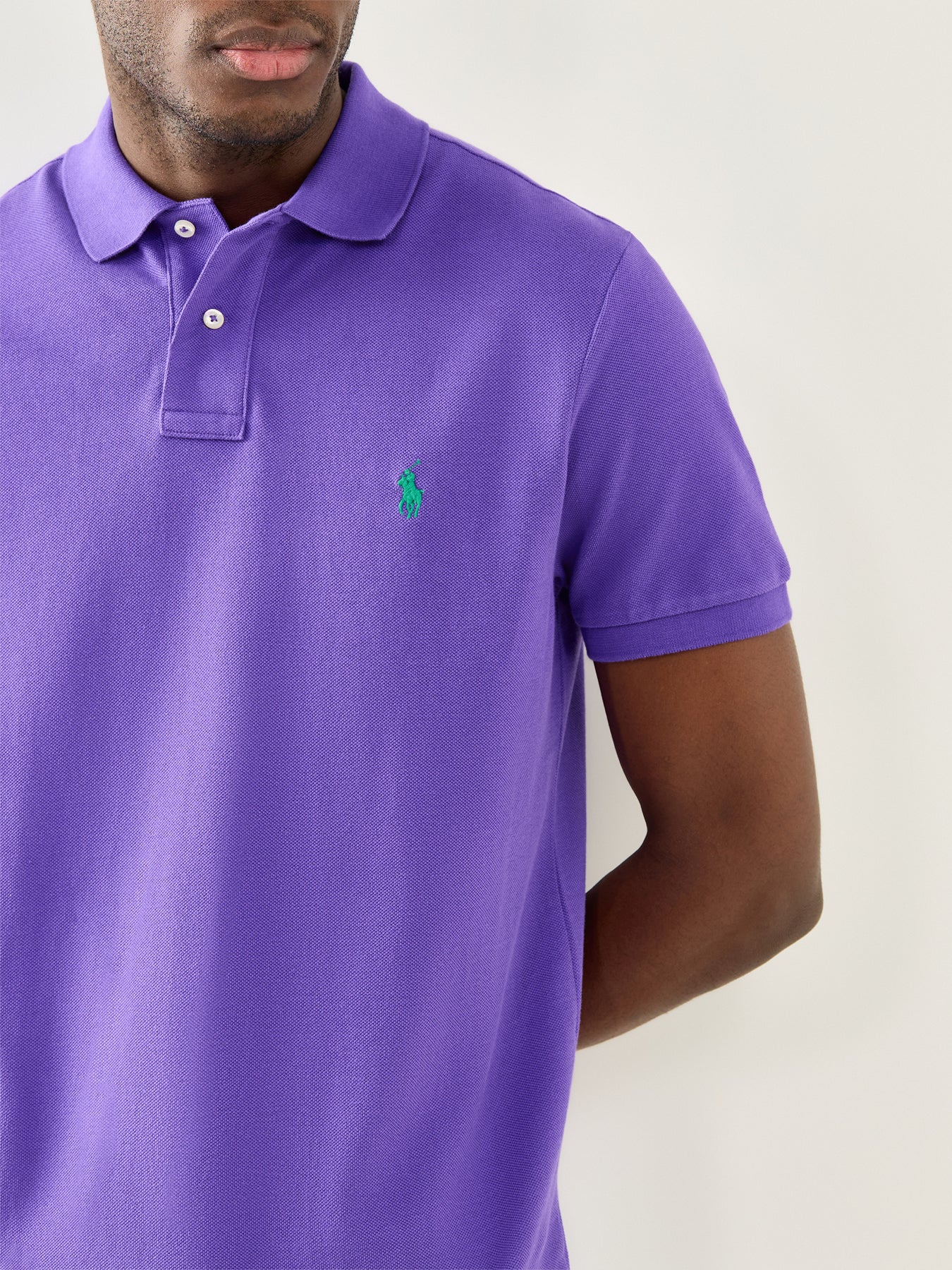 Custom Fit Polo Shirt Purple - Image 3