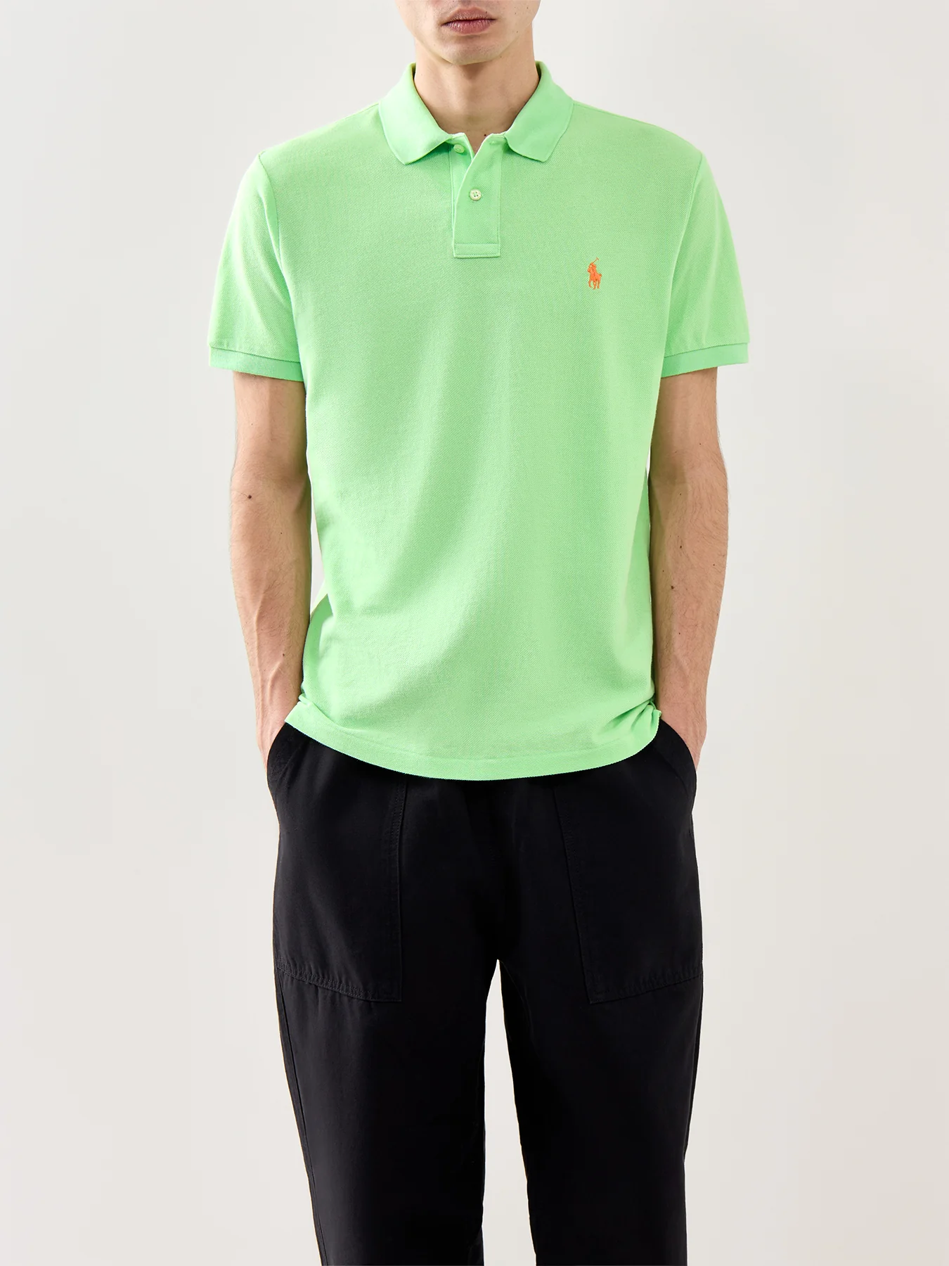 Custom Fit Polo Shirt Green - Image 4