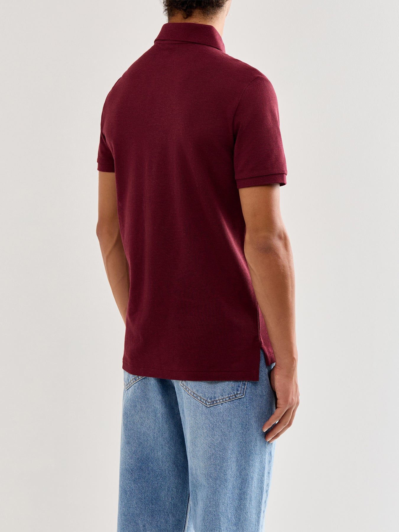 Custom Fit Cotton Polo Top Wine - Image 5