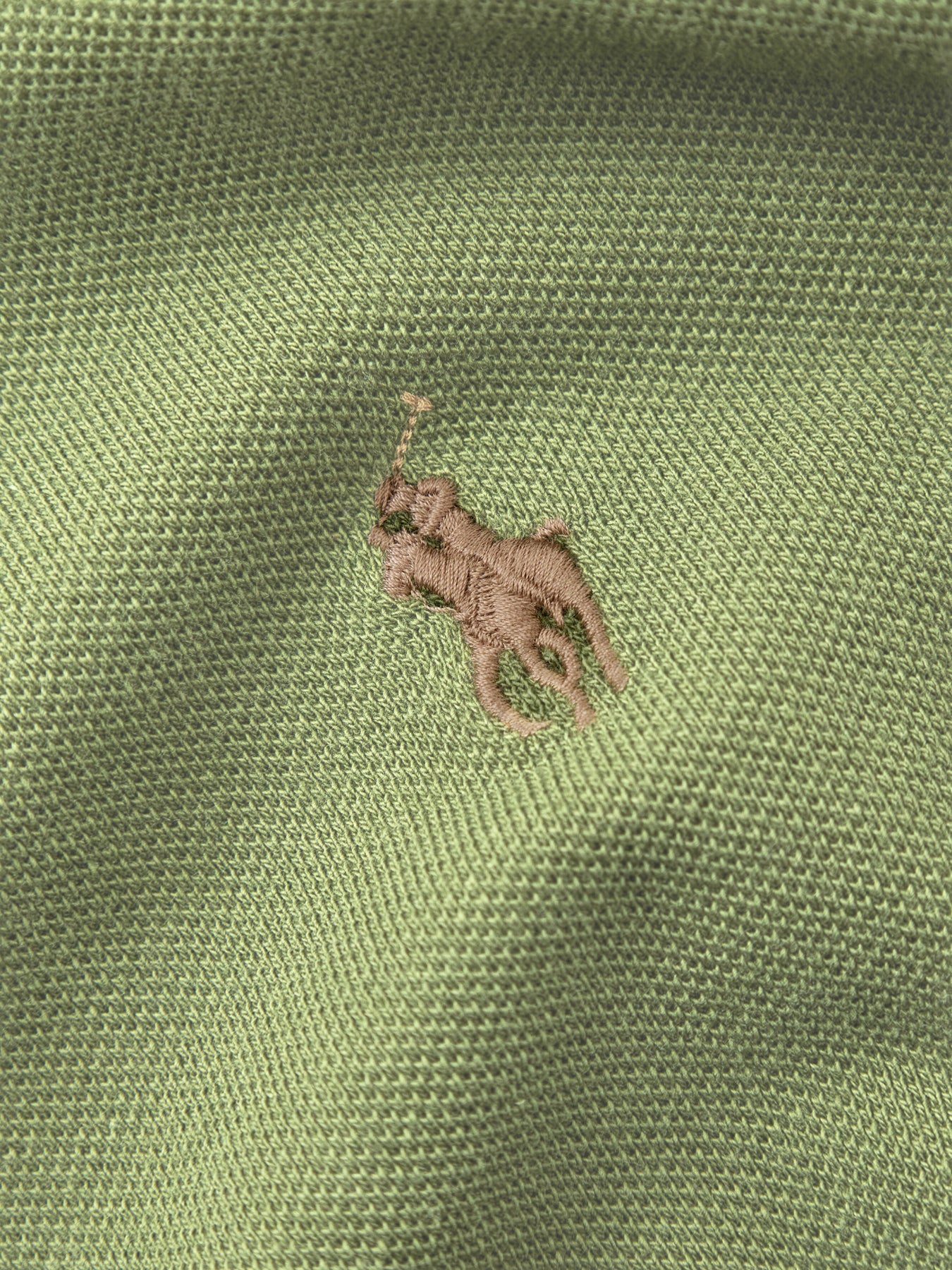 Custom Fit Polo Shirt Olive - Image 3