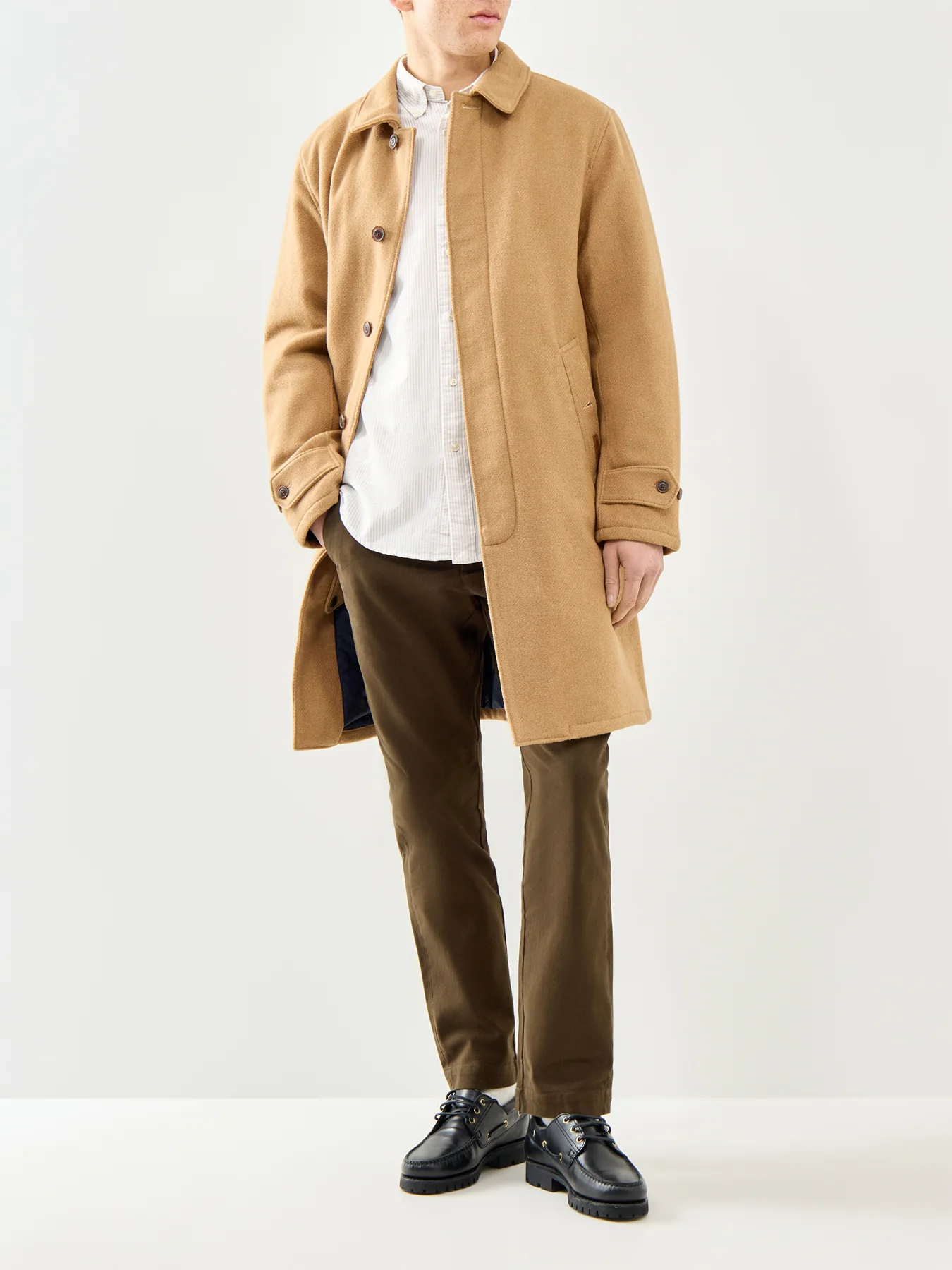 Striped Oxford Shirt Beige - Image 2