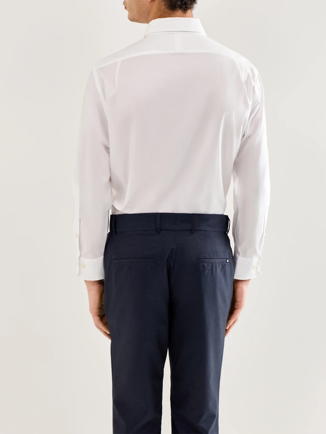 Custom Fit Textured Tonal Oxford Shirt Light Blue - Image 5