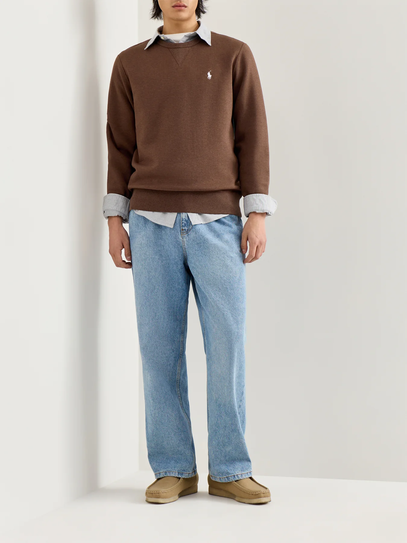 Double Knit Crew Sweat Brown - Image 2