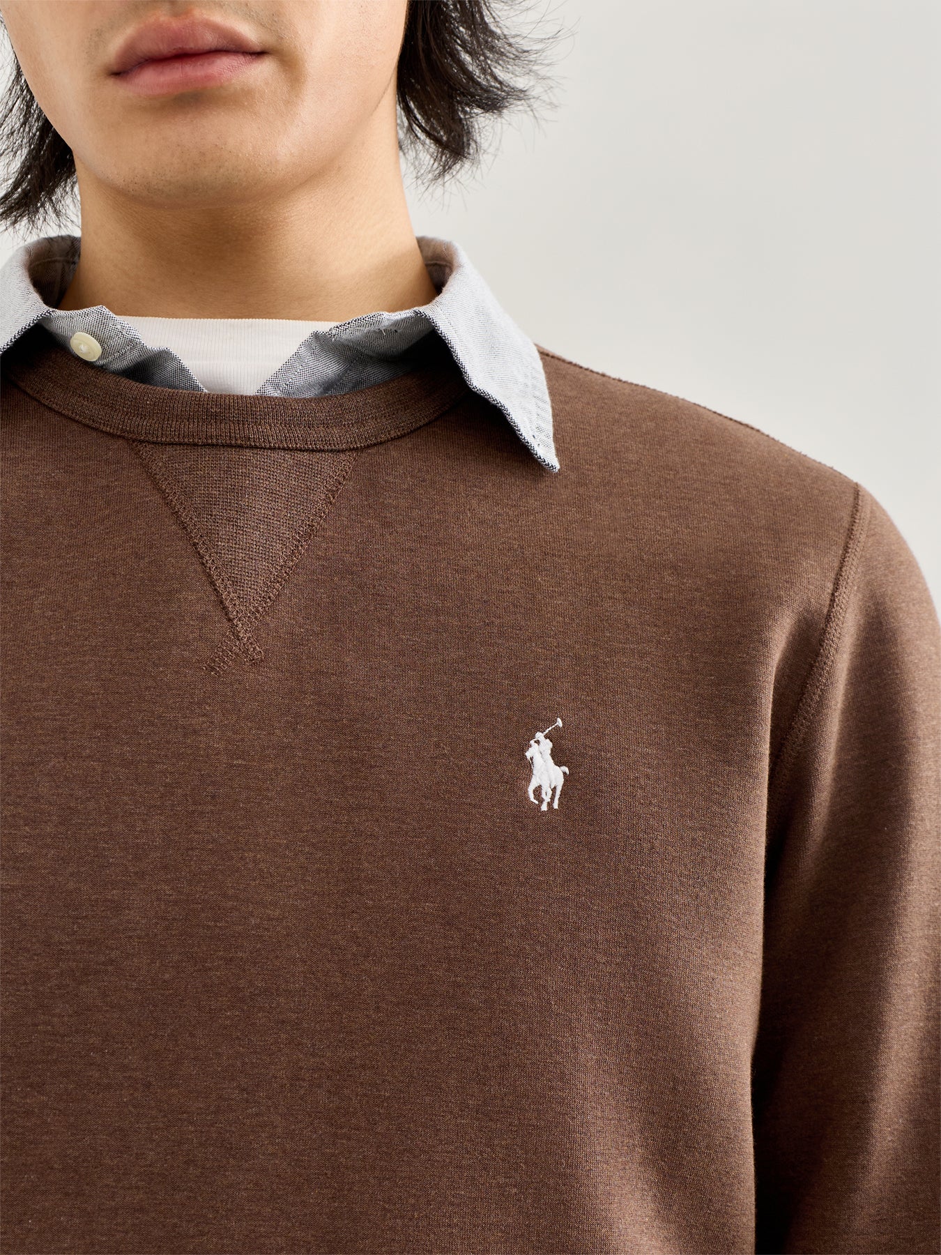 Double Knit Crew Sweat Brown - Image 3