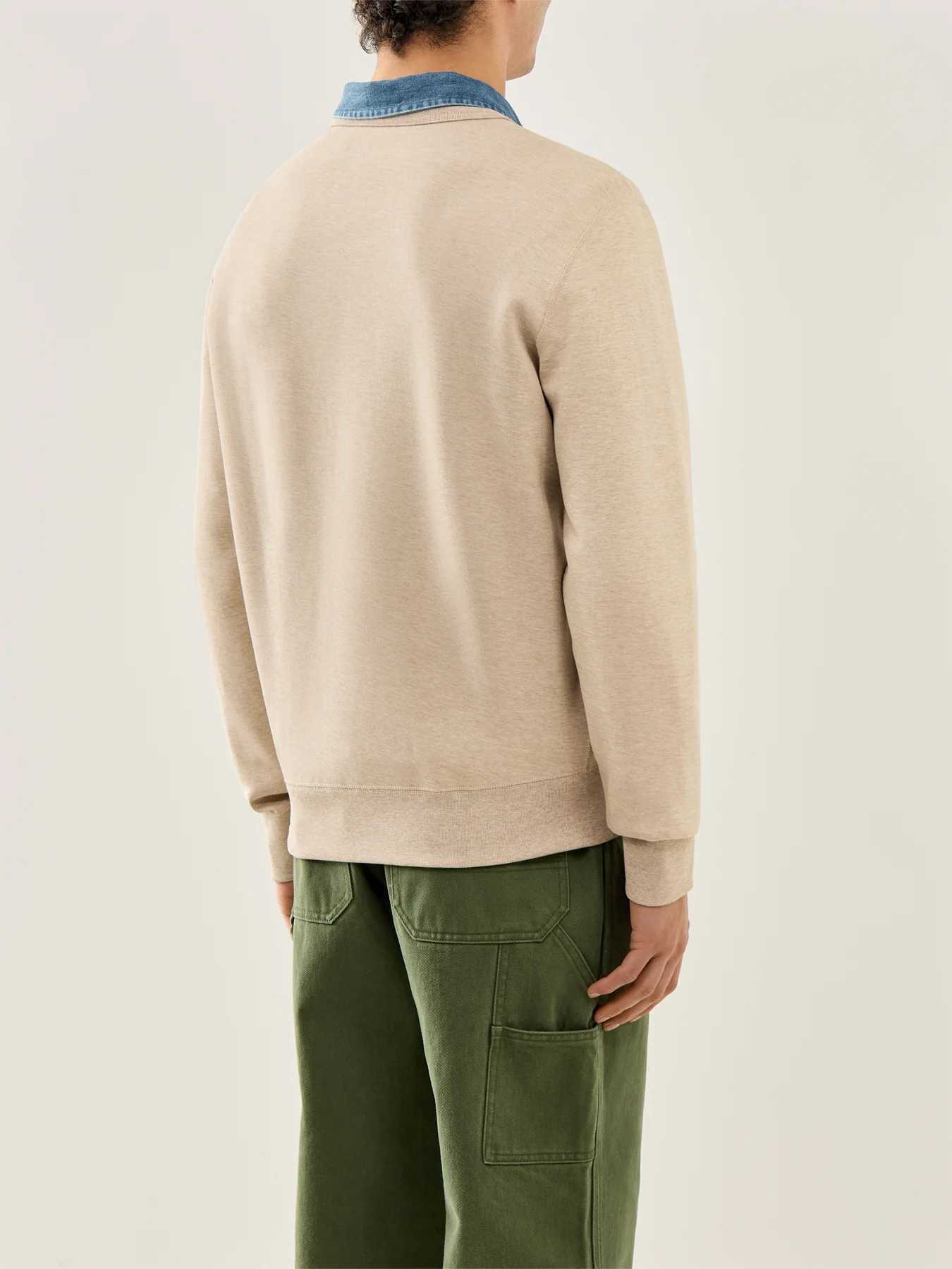 Double Knit Crew Sweat Beige - Image 5