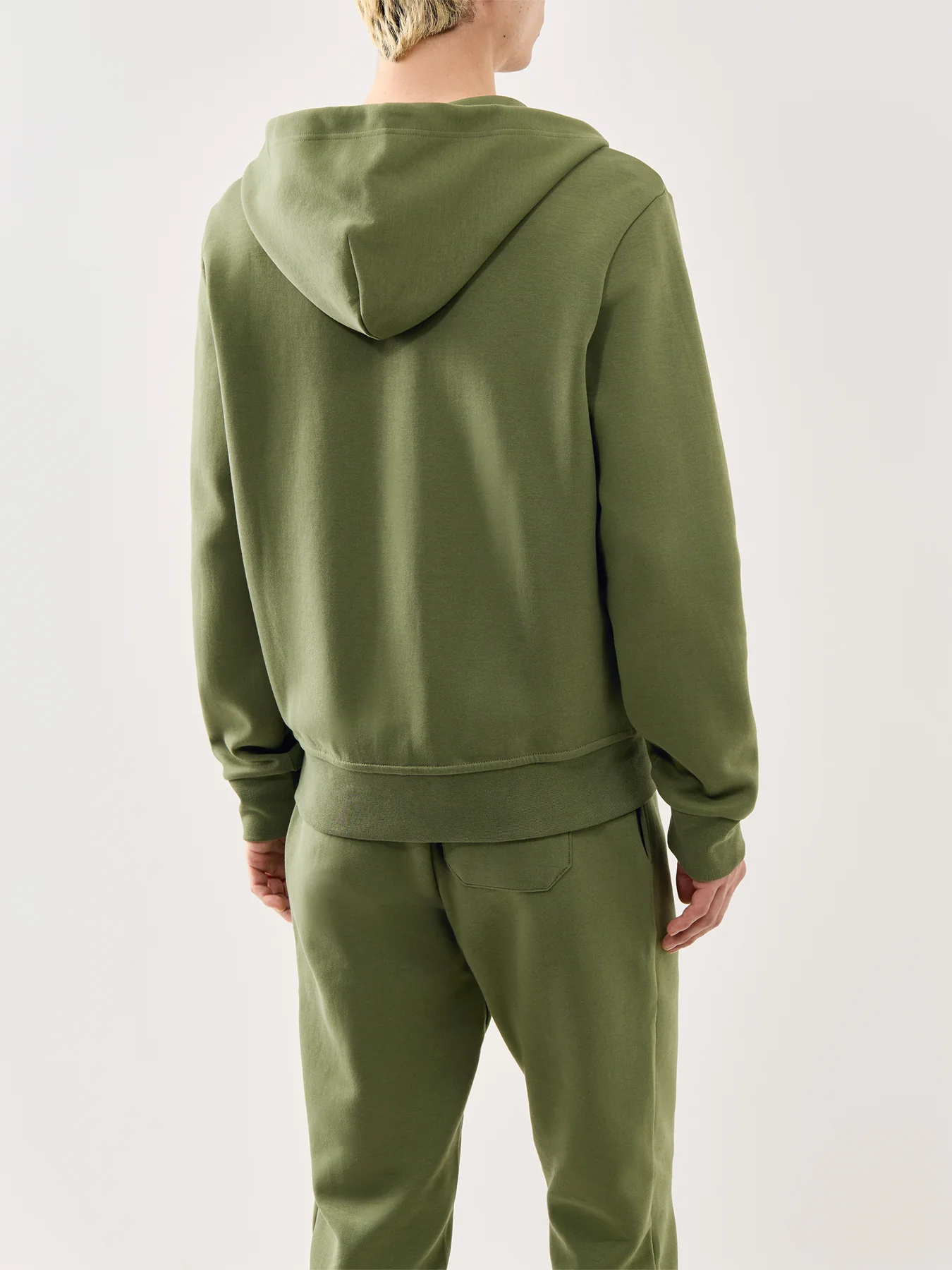 Double Knit Hoodie Olive - Image 5