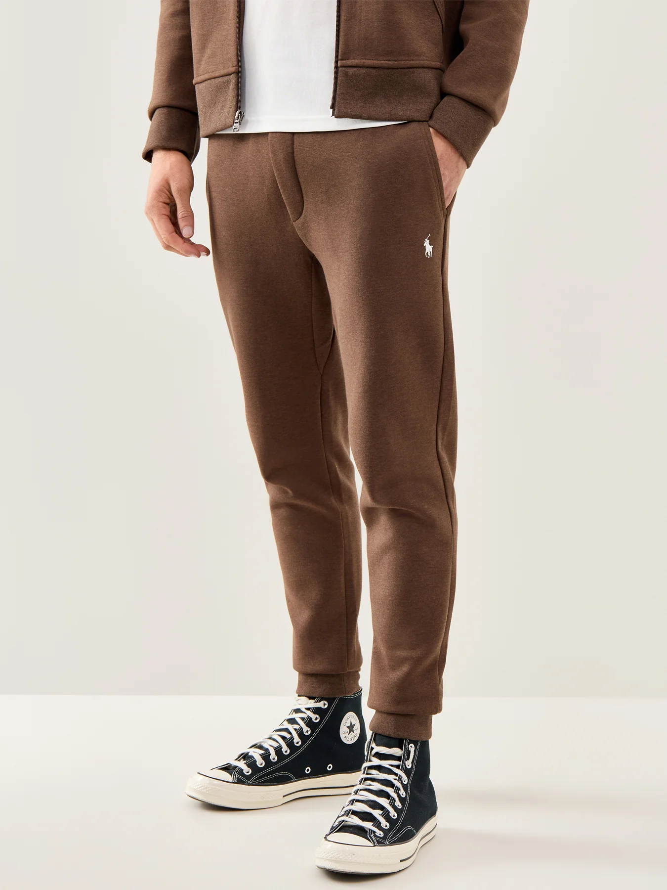 Double Knit Joggers Brown - Image 4