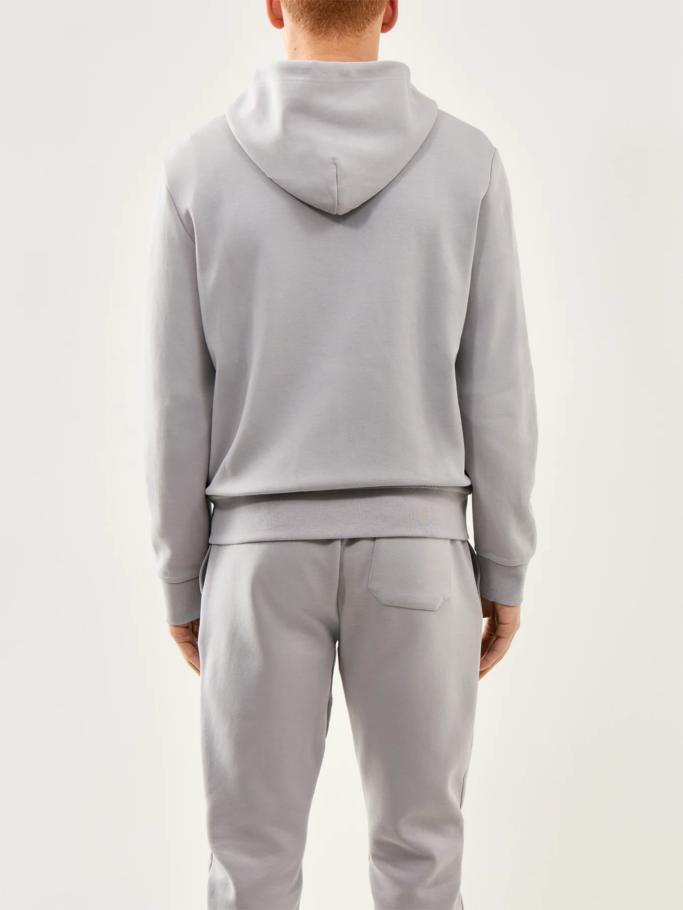 Double Knit Zip Up Hoodie Grey - Image 5