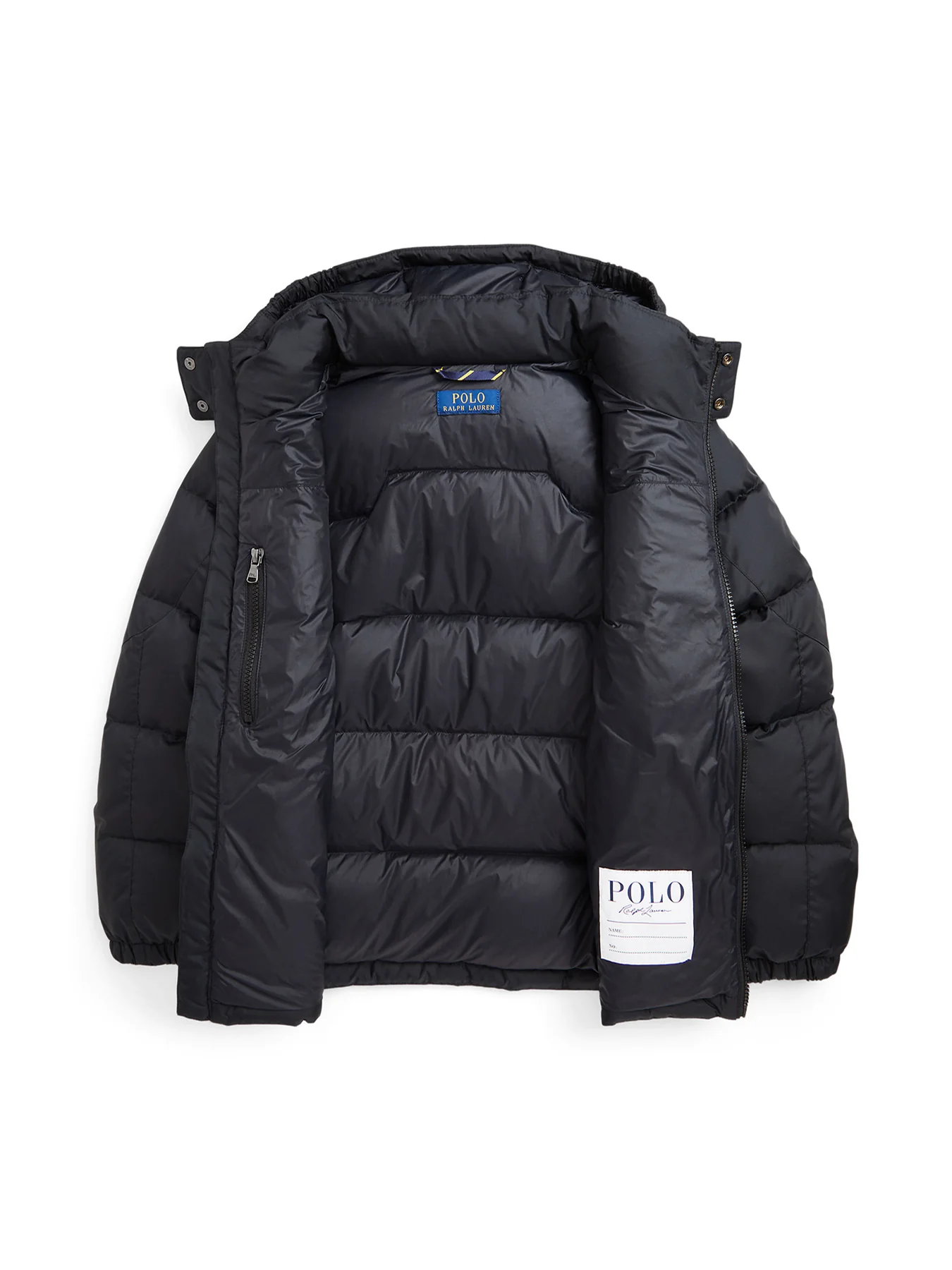 Boys Black Hooded Jacket - Image 2