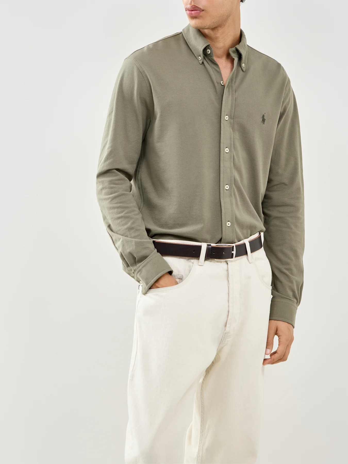 Featherweight Mesh Shirt Olive - Image 4