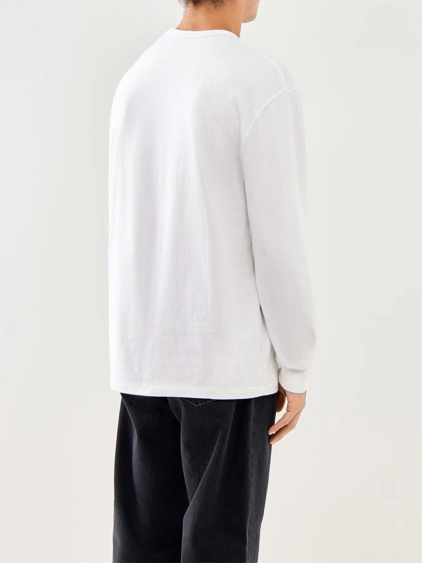 Heavy Jersey Long Sleeves Tee White - Image 5