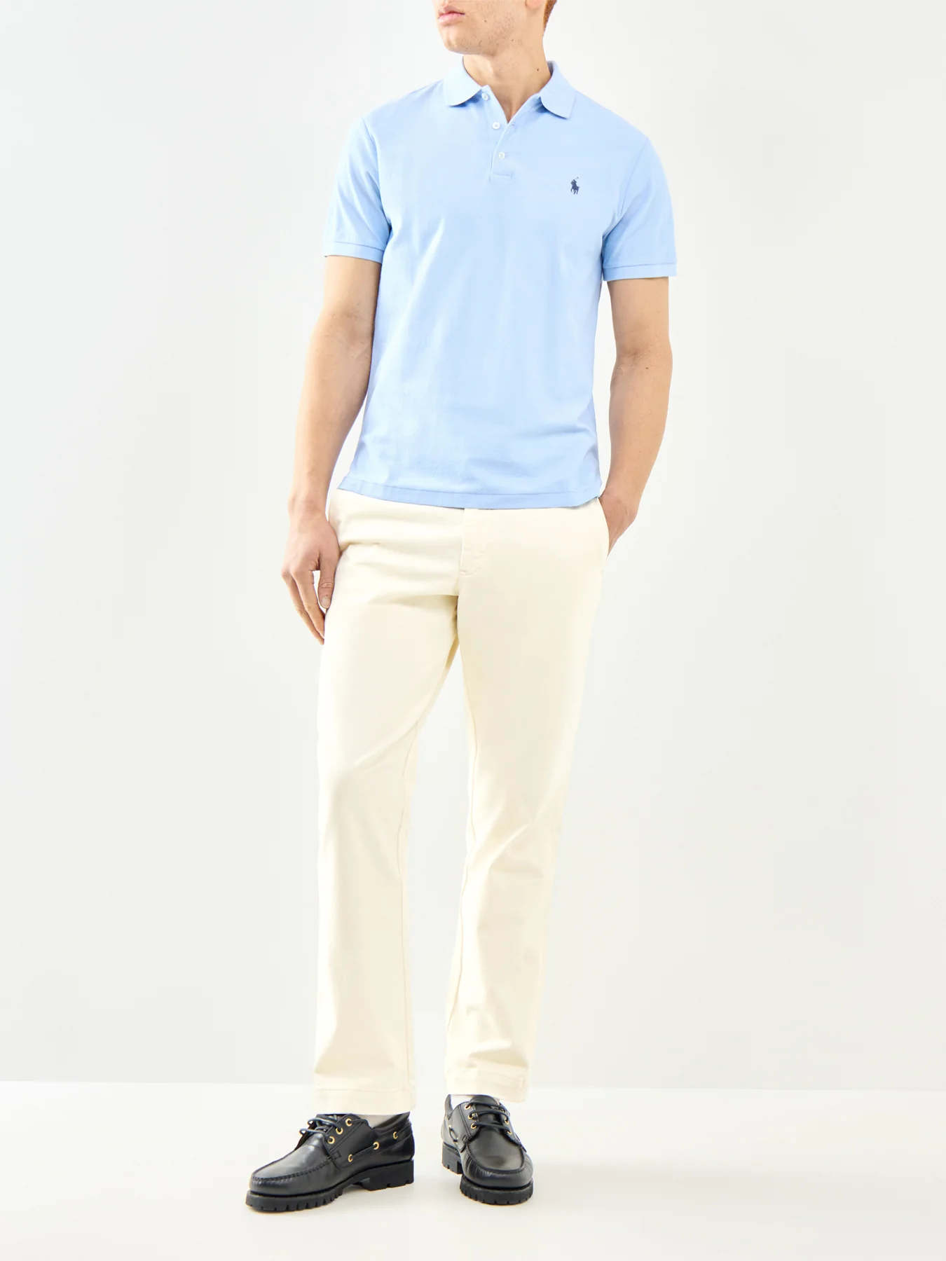 Honeycomb Polo Shirt Blue - Image 2
