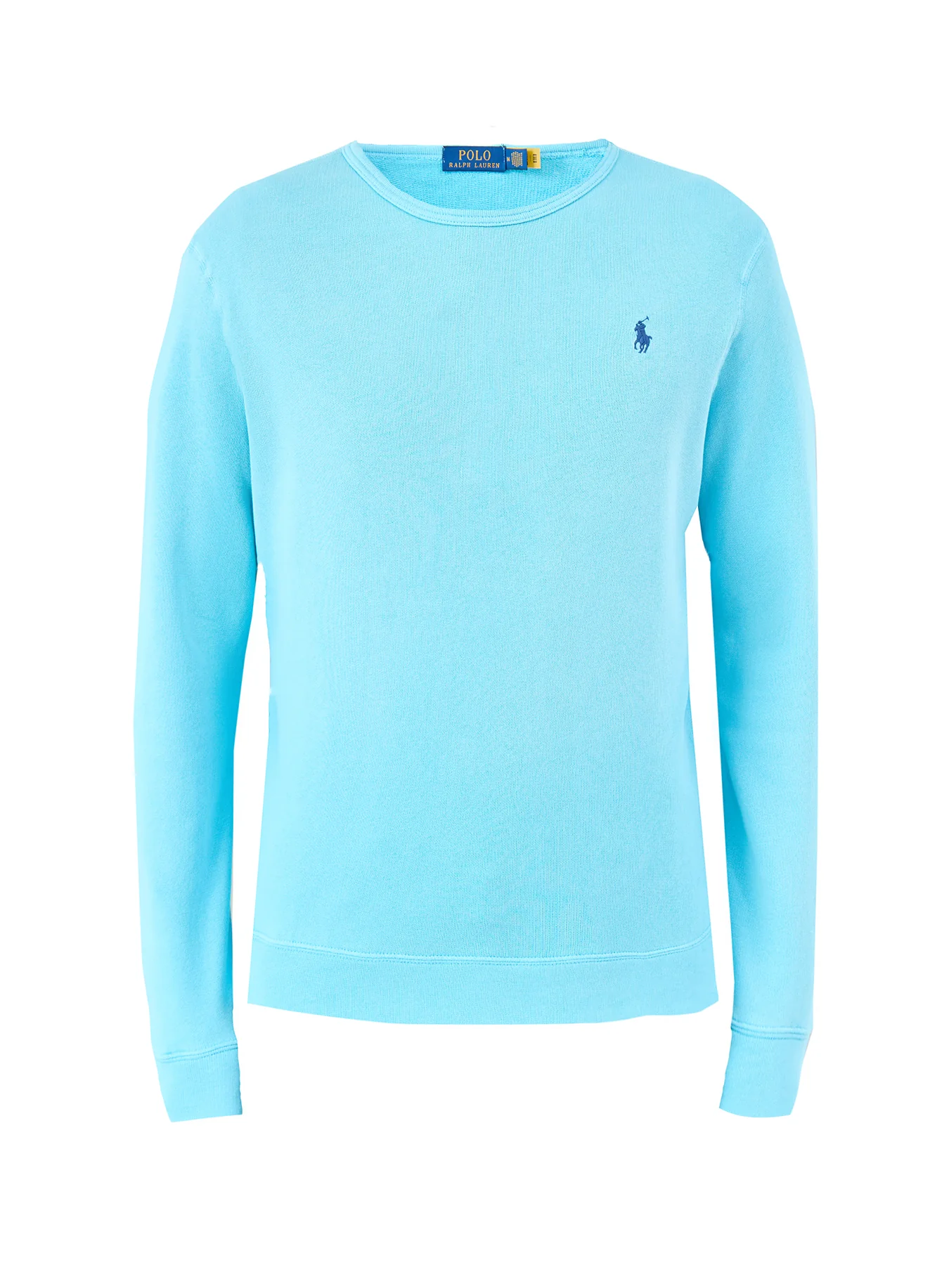 Terry Crew Neck Sweatshirt Blue