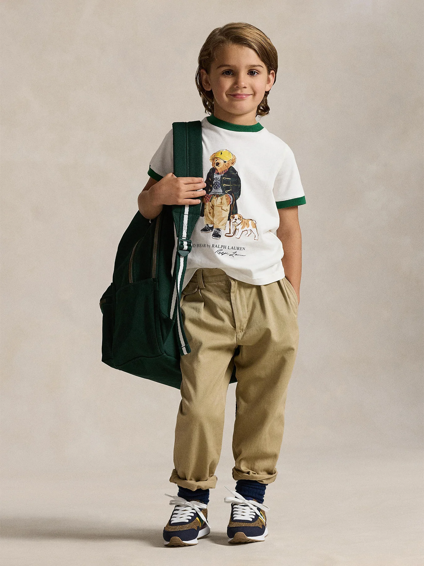Kids’ Bear Knit Cotton T-Shirt Multi - Image 2