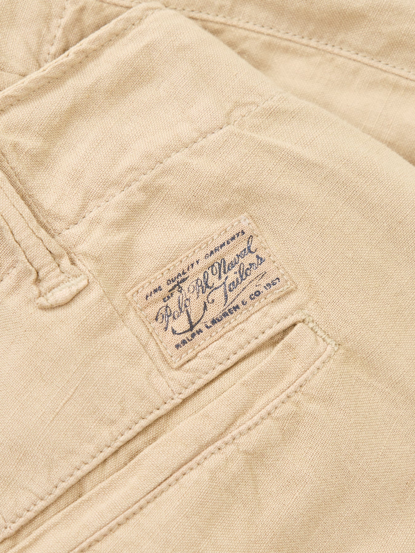 Linen Cotton Shorts Beige - Image 3