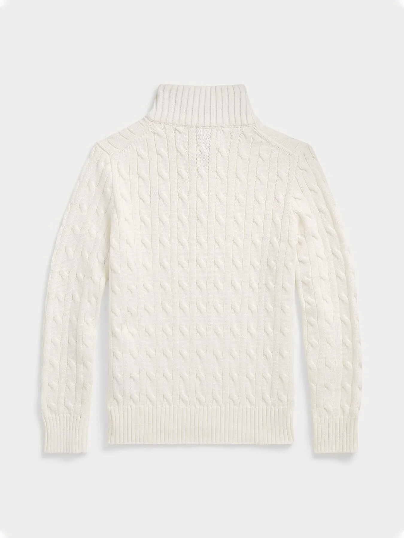 Cable-Knit Cotton Quarter-Zip Sweater - Image 2