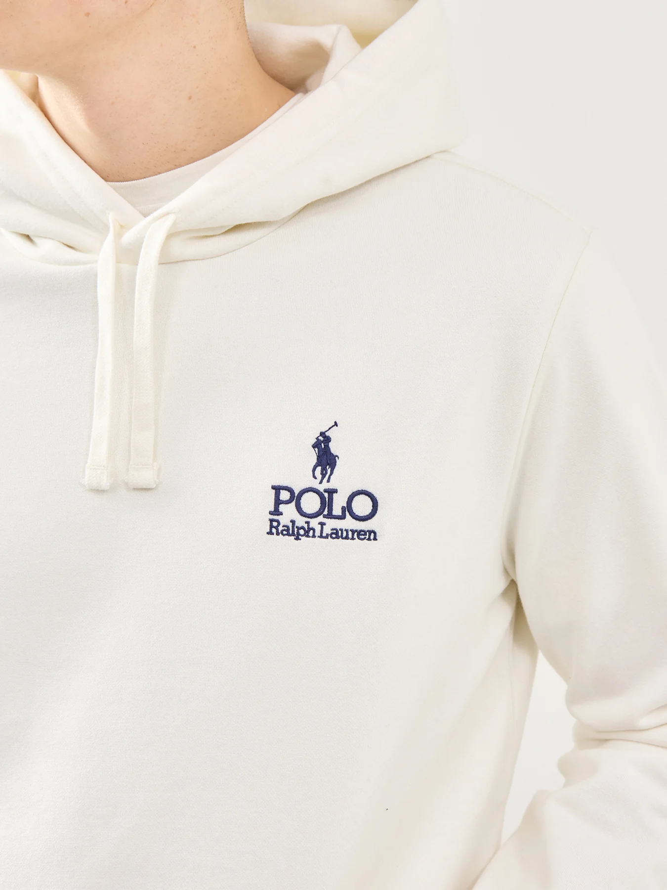 Logo Pullover Hoodie Cream - Image 3