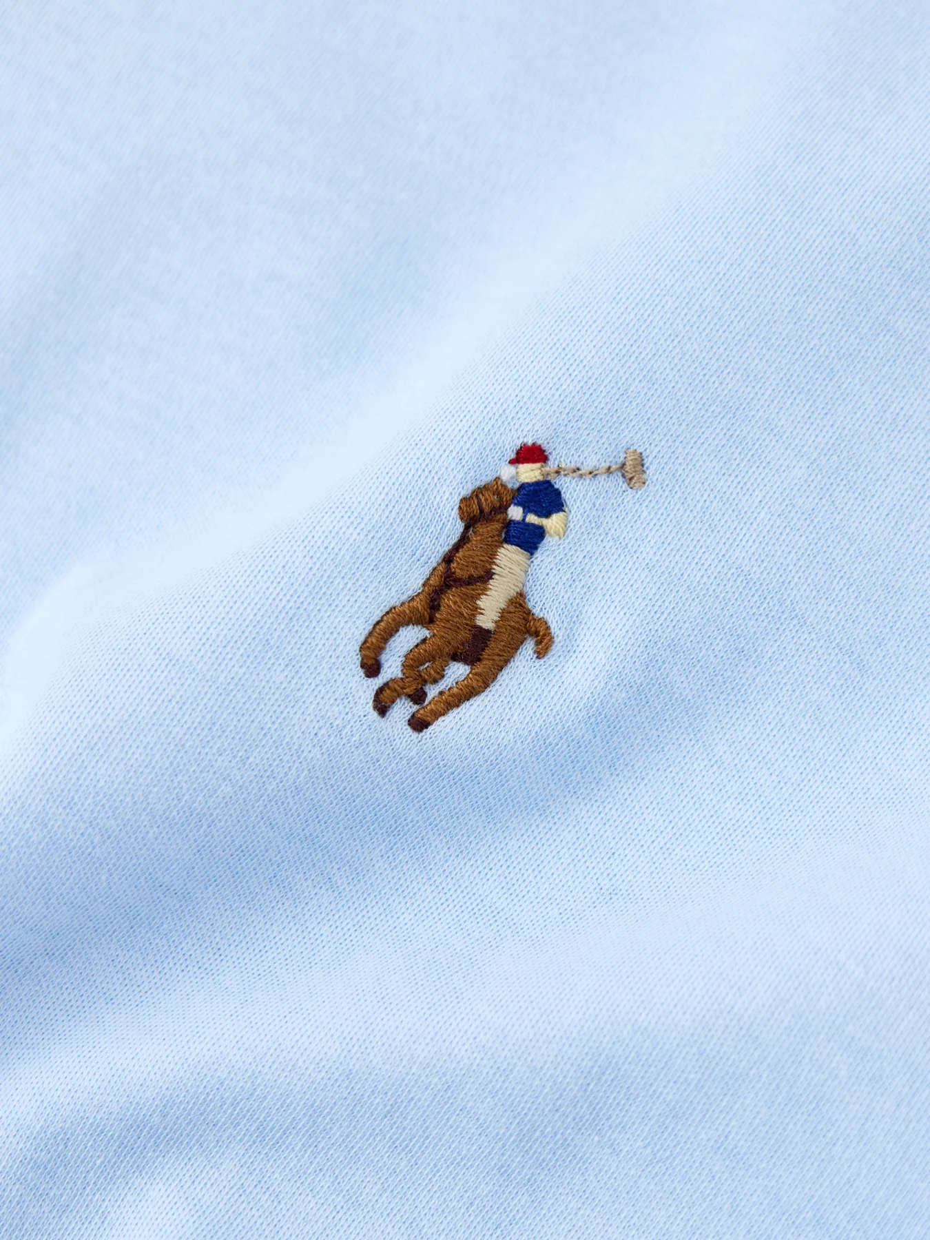 Ralph Lauren Pima Cotton Short Sleeve T-Shirt Blue - Image 3
