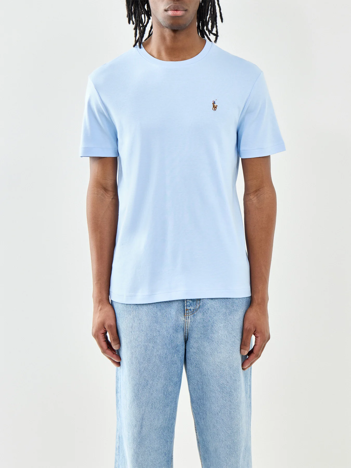 Ralph Lauren Pima Cotton Short Sleeve T-Shirt Blue - Image 4