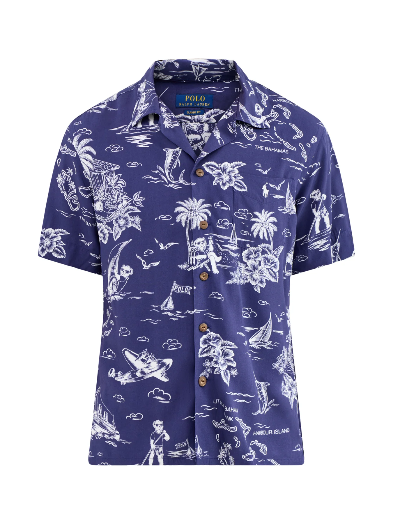 Printed Short Sleeve Shirt Navy