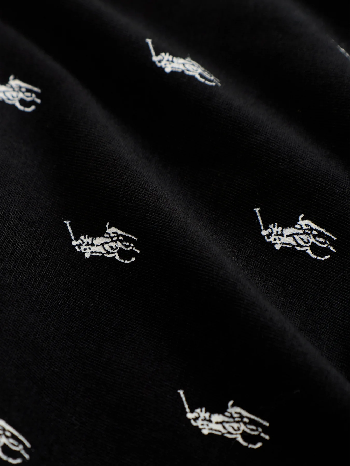 Short Sleeve Crew Sleep Top Black - Image 4