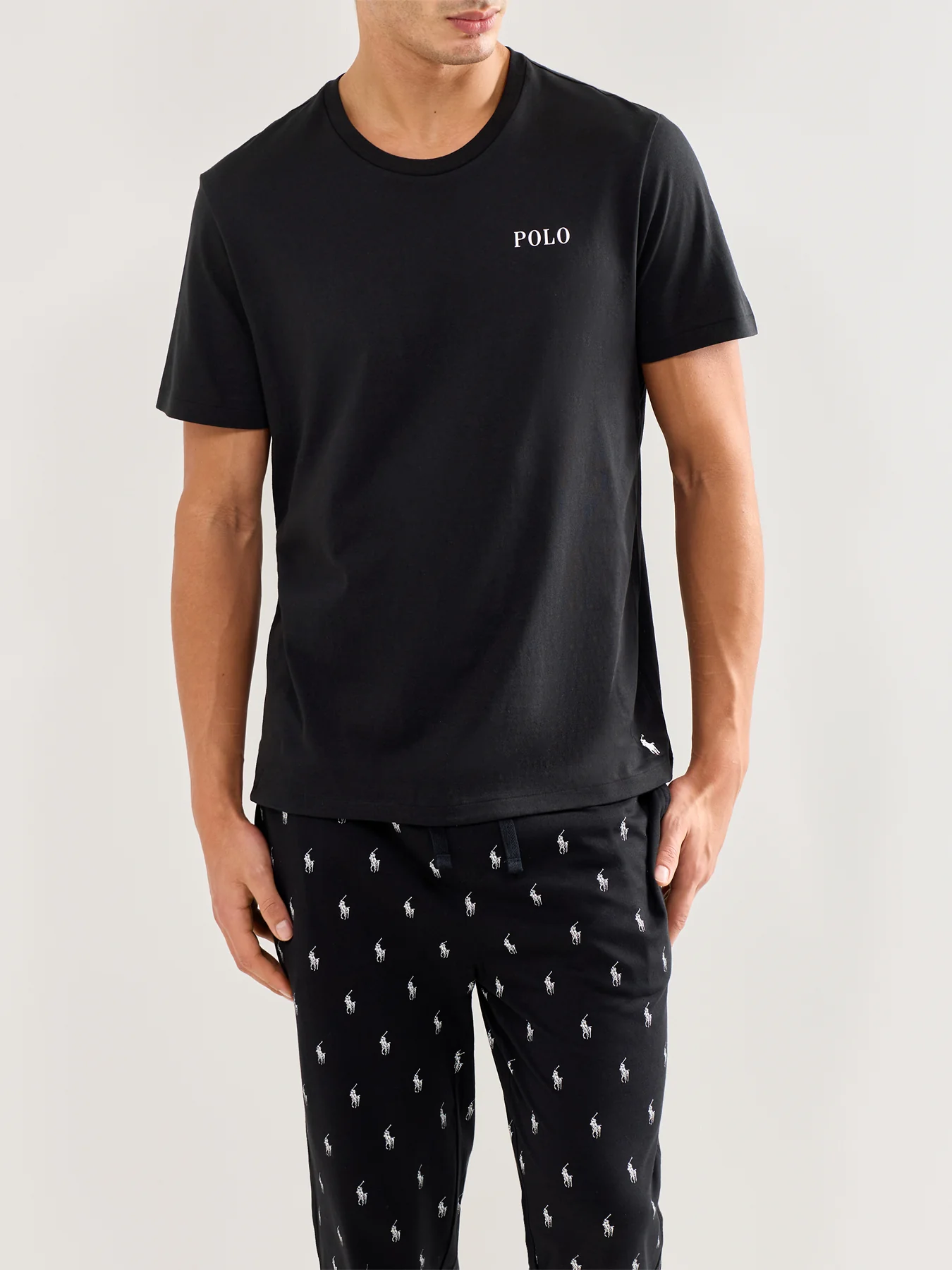 Short Sleeve Crew Sleep Top Navy - Image 2