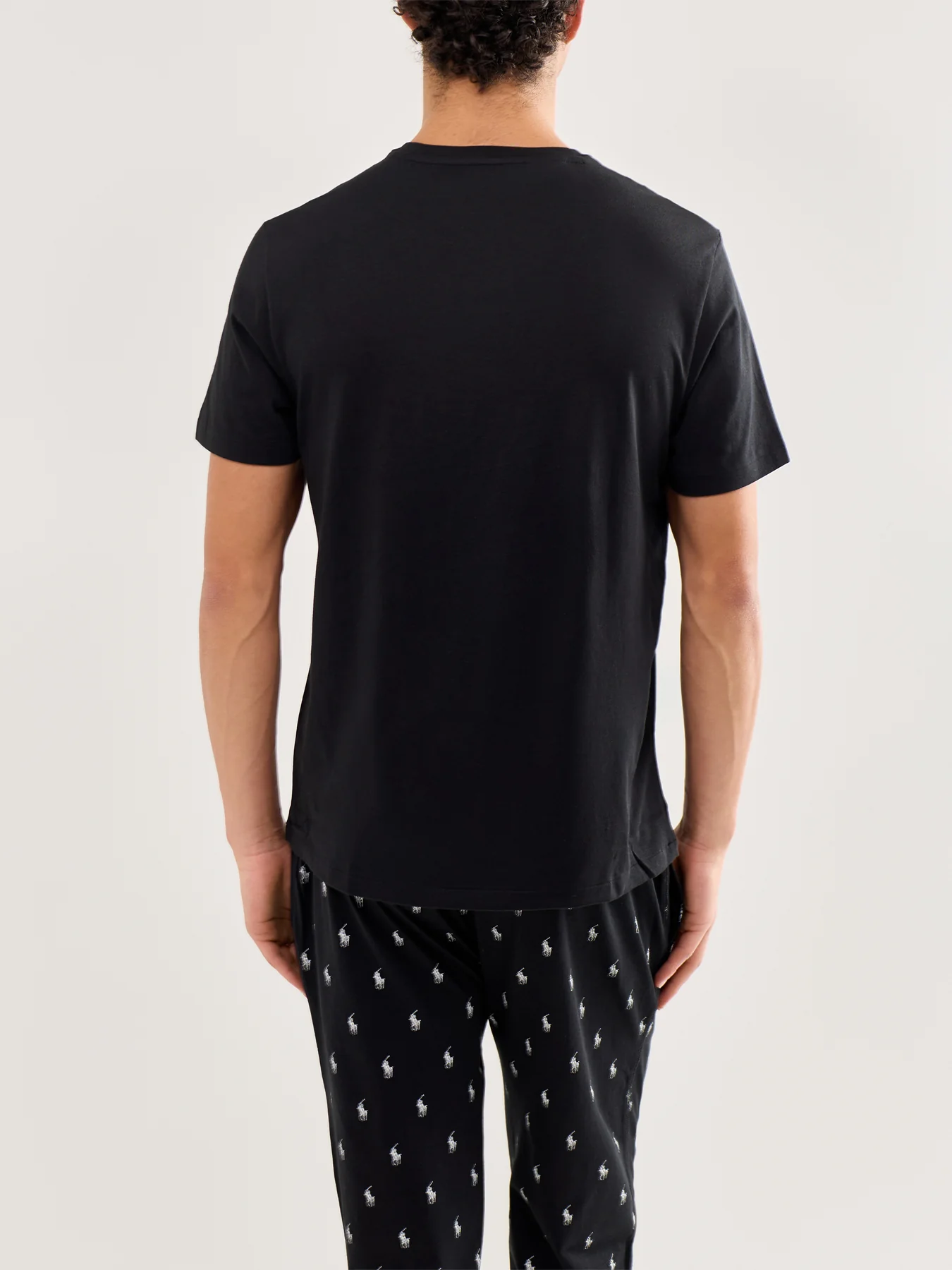 Short Sleeve Crew Sleep Top Navy - Image 3