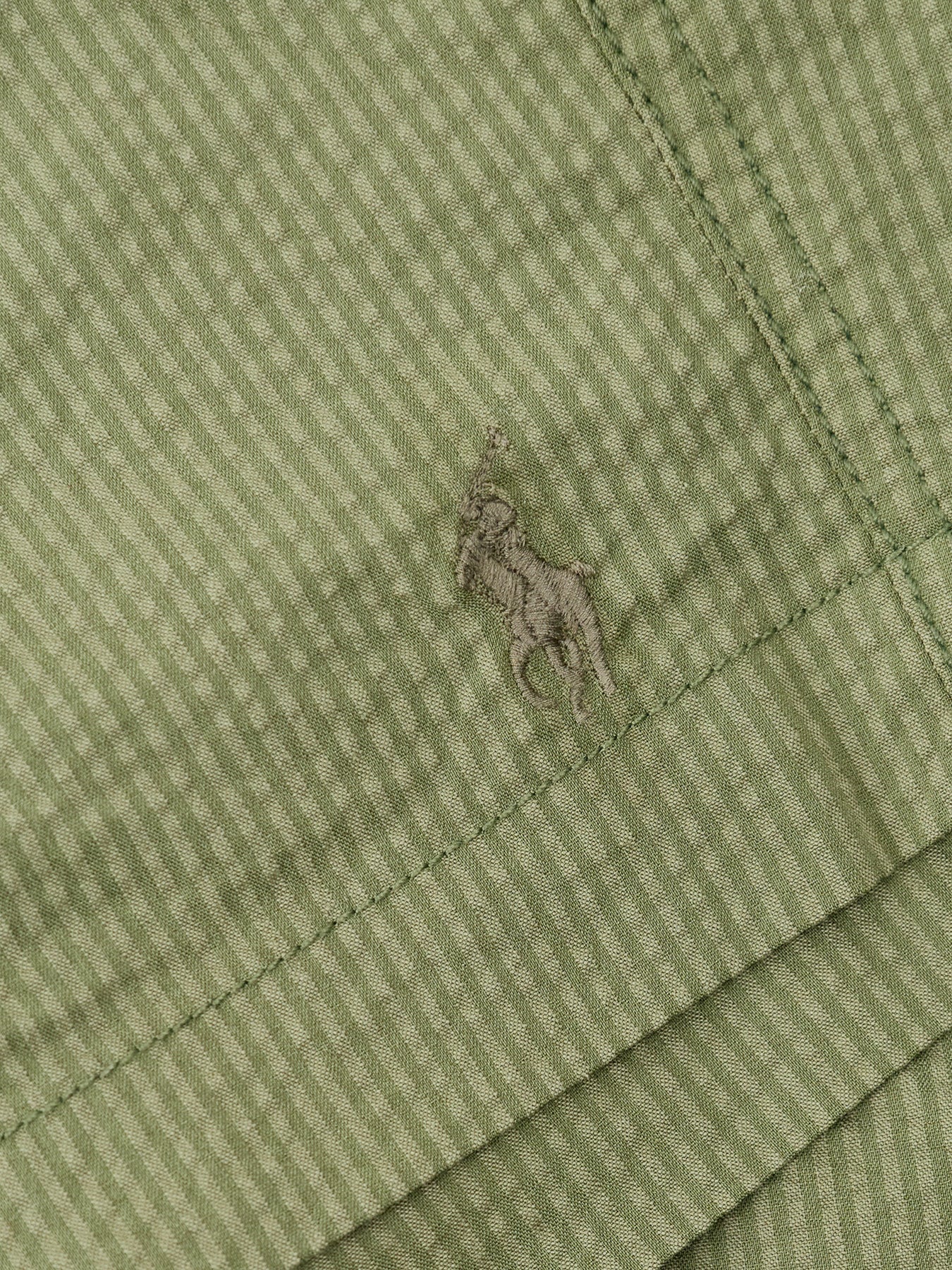 Seersucker Shorts Olive - Image 3
