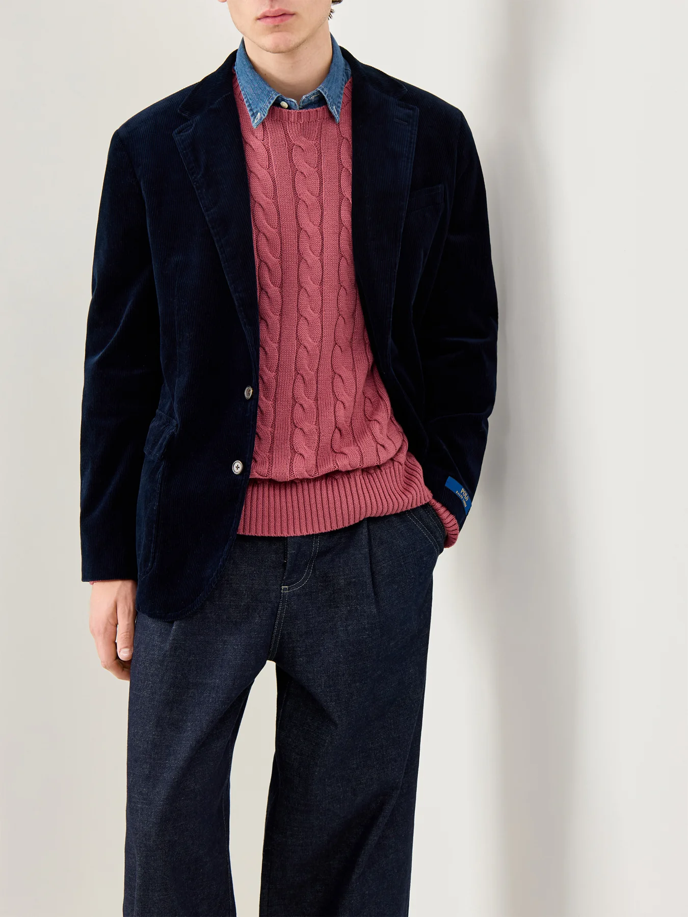 Single Brest Cord Blazer - Image 4