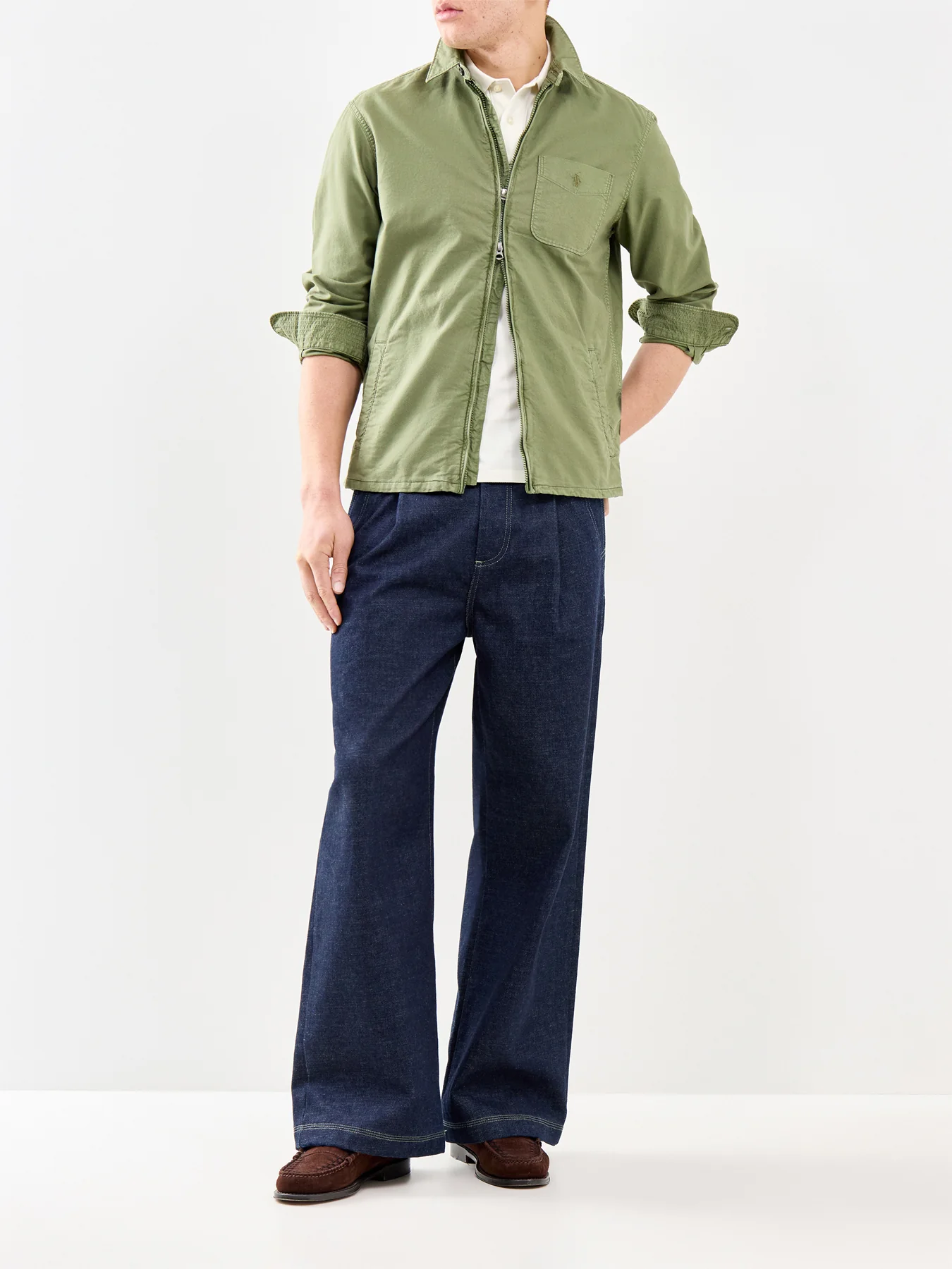 Slim Fit Polo Shirt Cream - Image 2